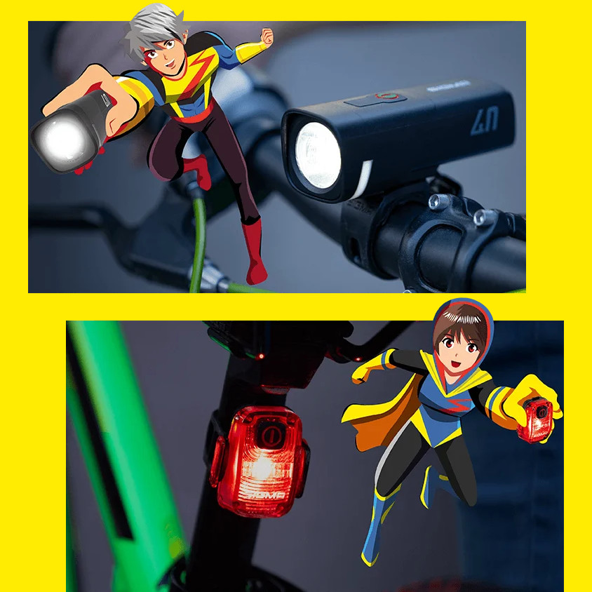 Sigma Aura 40 & Hiro 10 Ride to School Licht Set