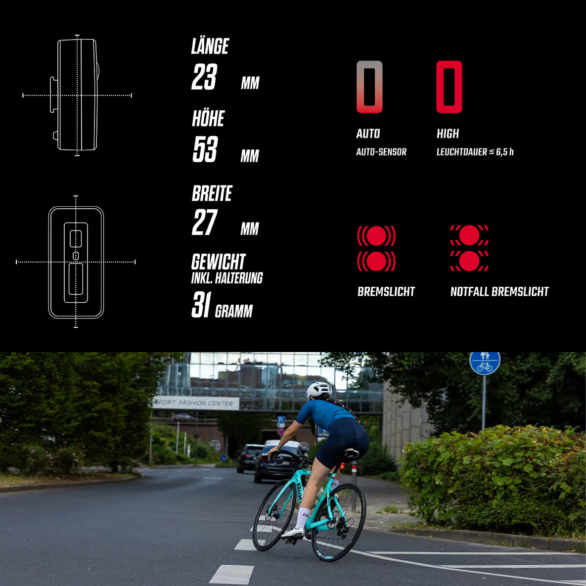 Sigma Hiro 70 Fahrrad Rücklicht