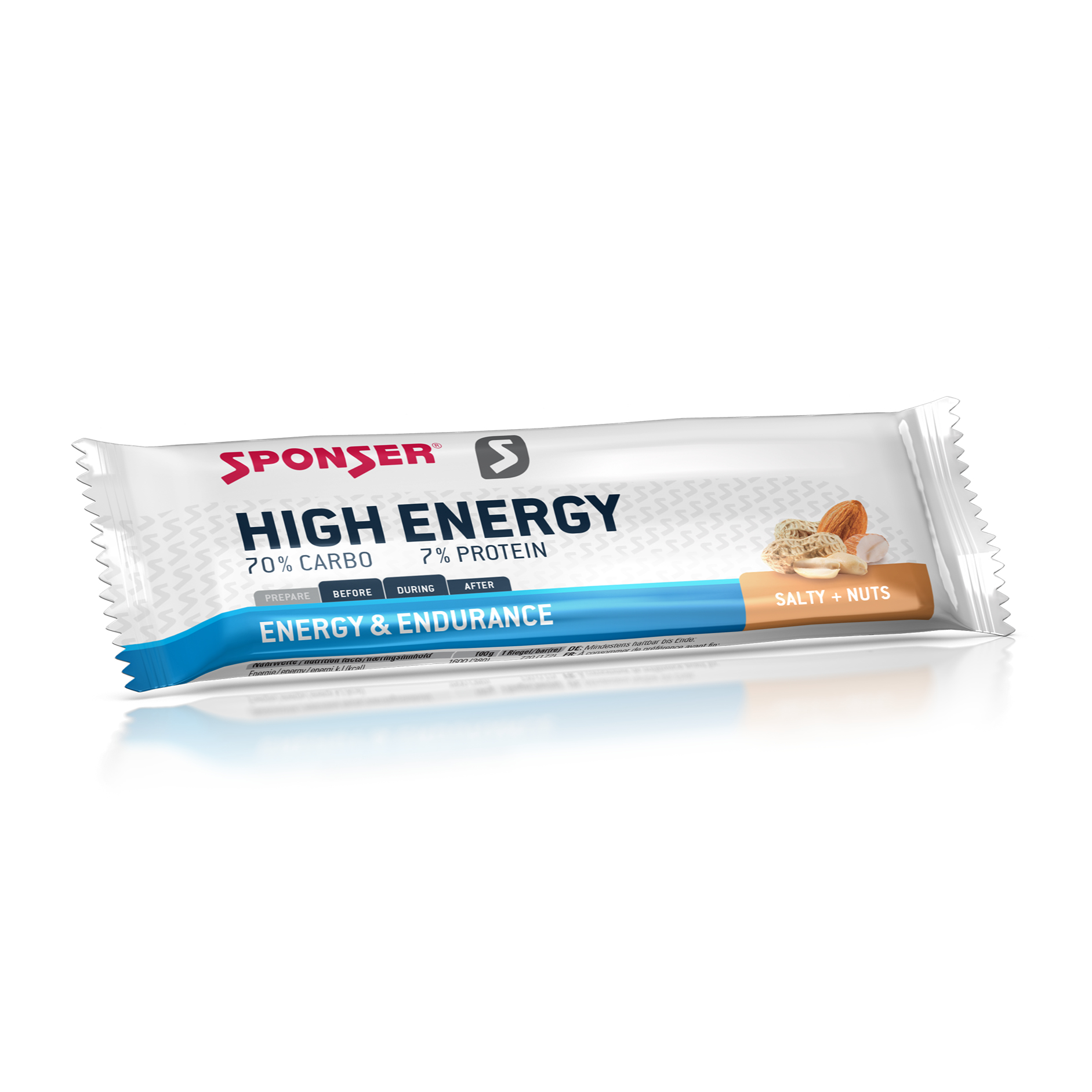 Sponser High Energy Bar Energieriegel Box (30 x 45 g) Salty Nuts