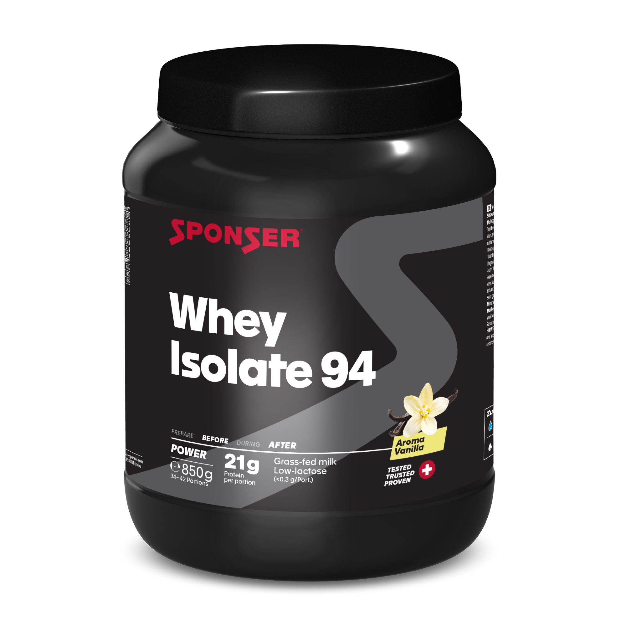 Sponser Whey Isolate 94 Eiweißpulver (850 g)
