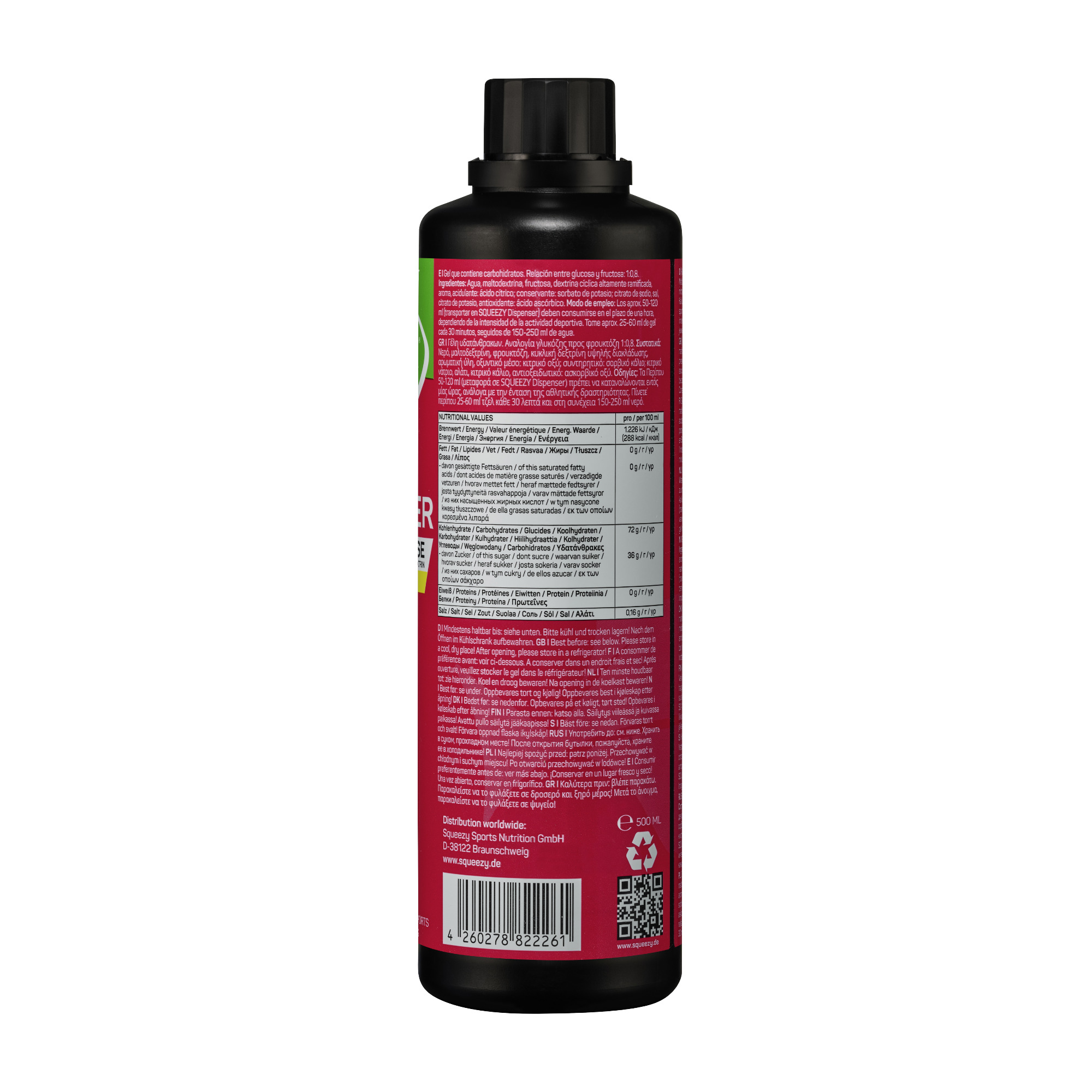 Squeezy Energy Gel High Fructose Refiller 500 ml