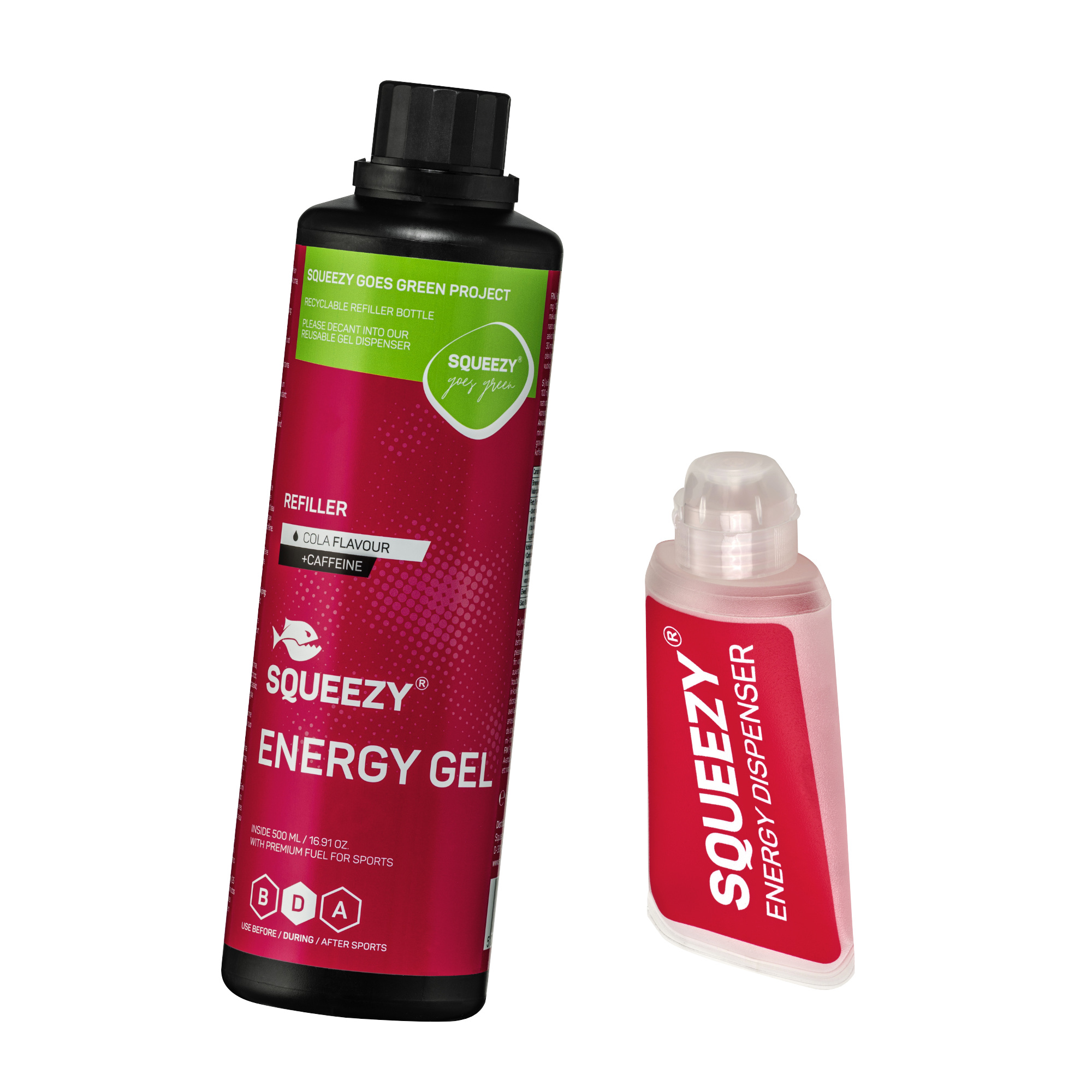 Squeezy Energy Gel vegan Refiller + Dispenser (500 ml)