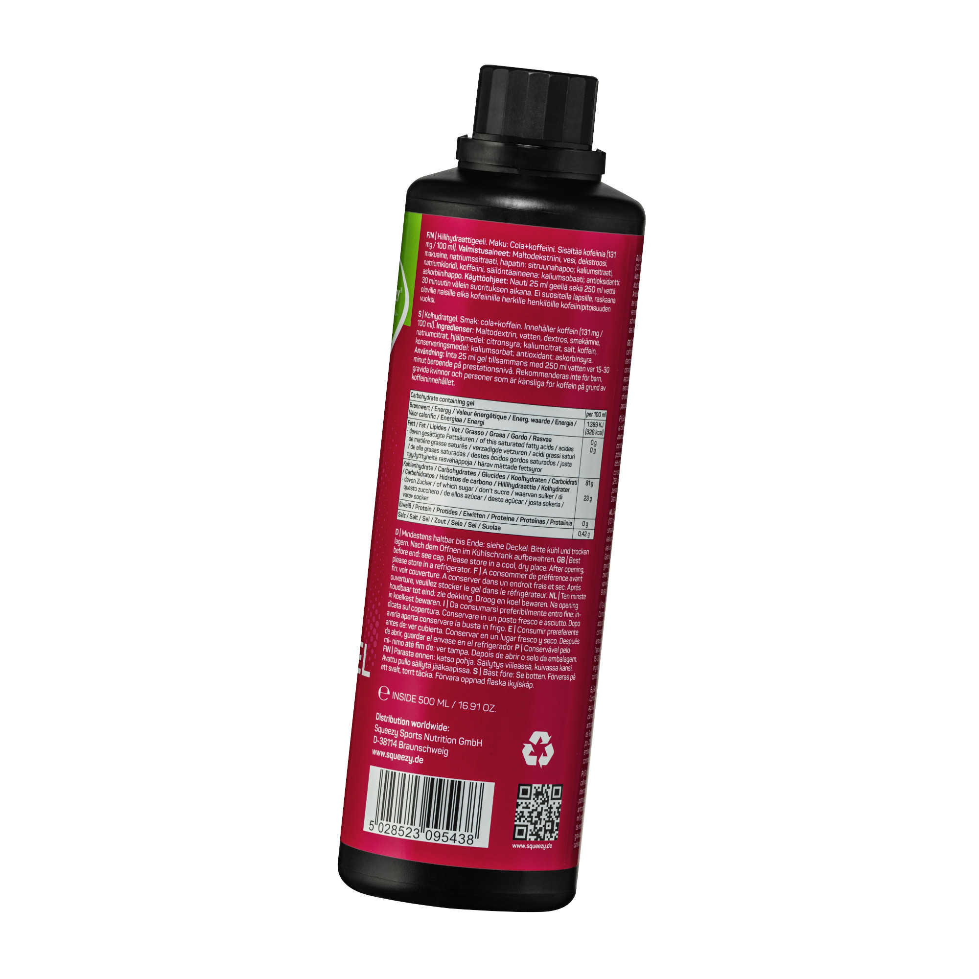 Squeezy Energy Gel vegan Refiller + Dispenser (500 ml)
