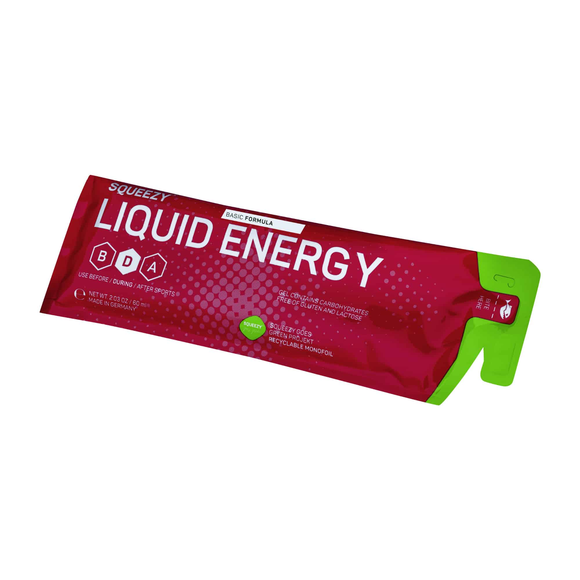 Squeezy Liquid Energy Gel vegan Box (12 x 60 ml)