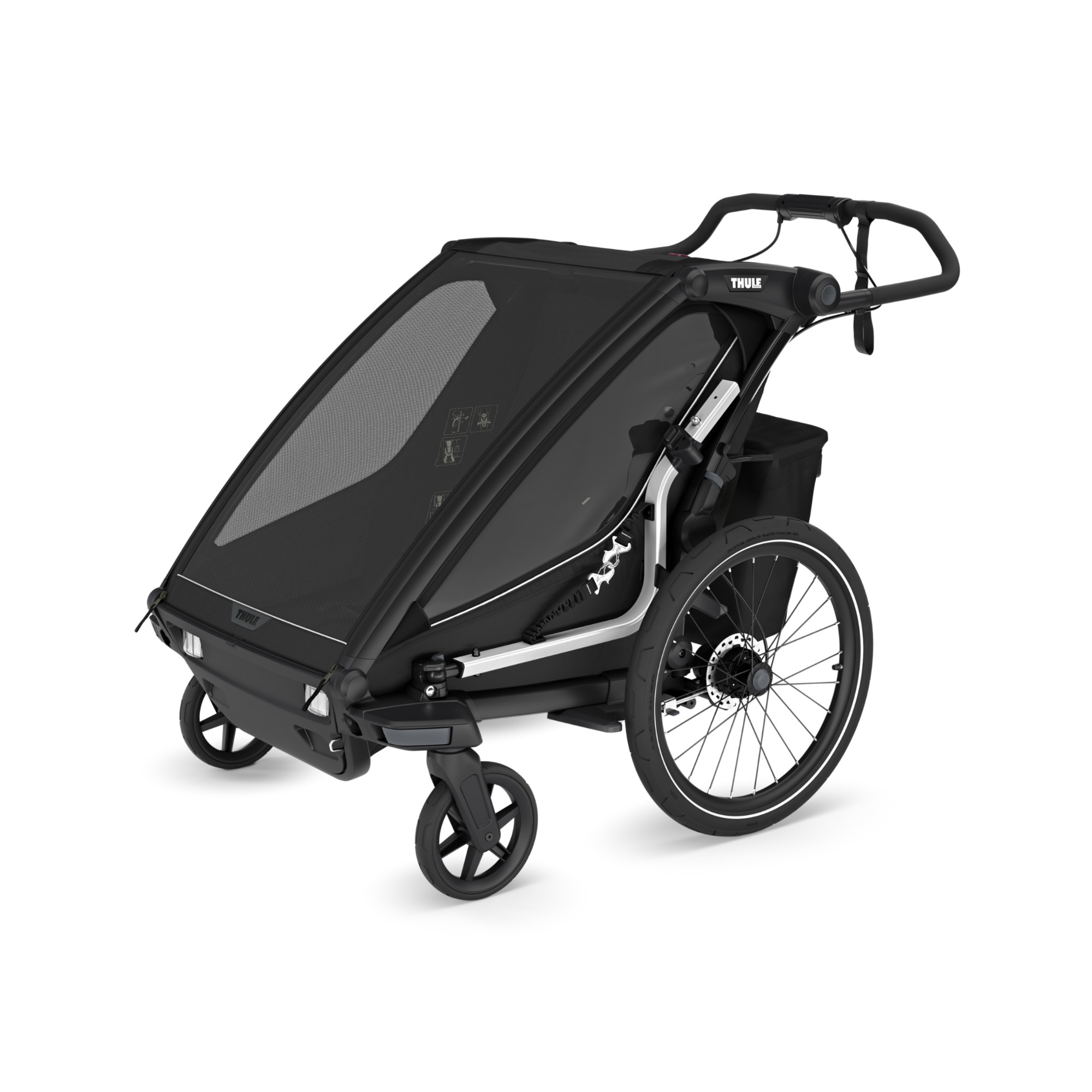 Thule Chariot Sport 2 Double Fahrradanhänger Kinder schwarz