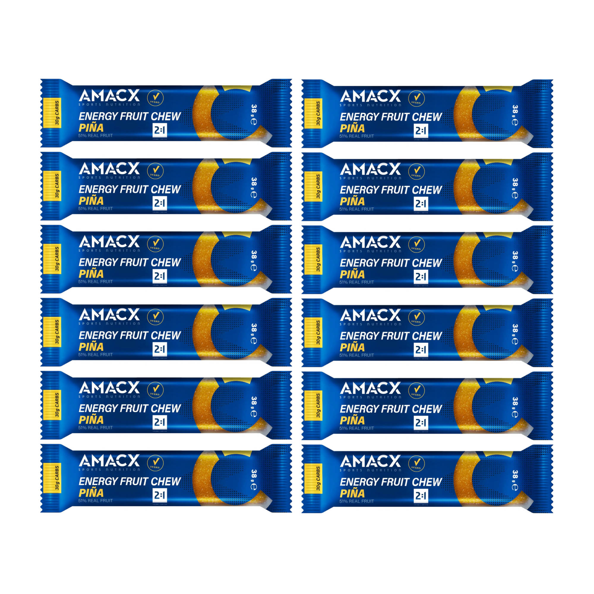 AMACX Energy Fruit Chew Energieriegel Box 12 x 32 g