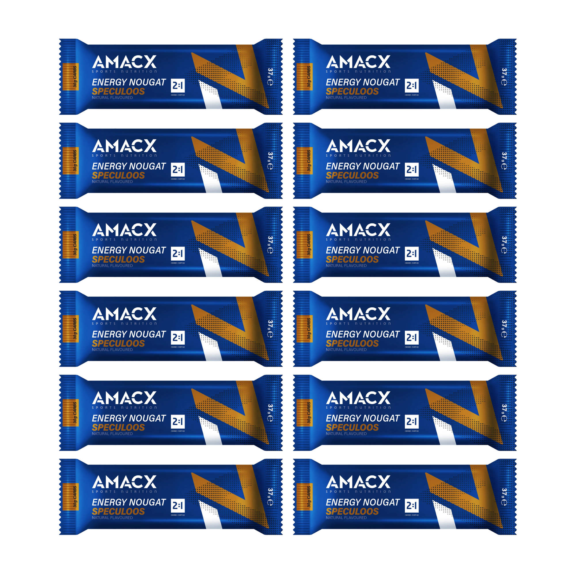 AMACX Energy Nougat Energieriegel Box 12 x 37 g