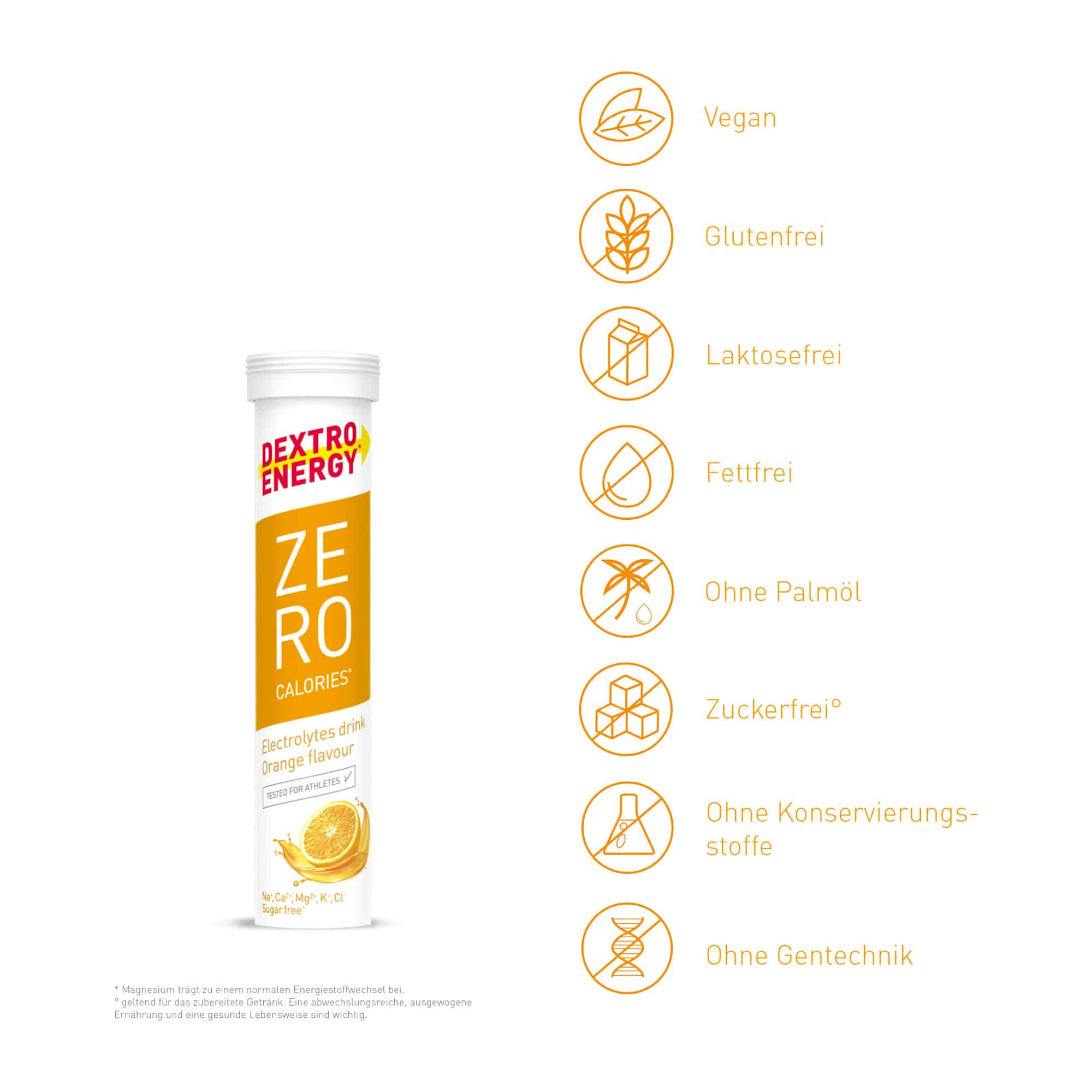Dextro Energy* Zero Calories Elektrolytgetränk Brausetabletten (80 g)