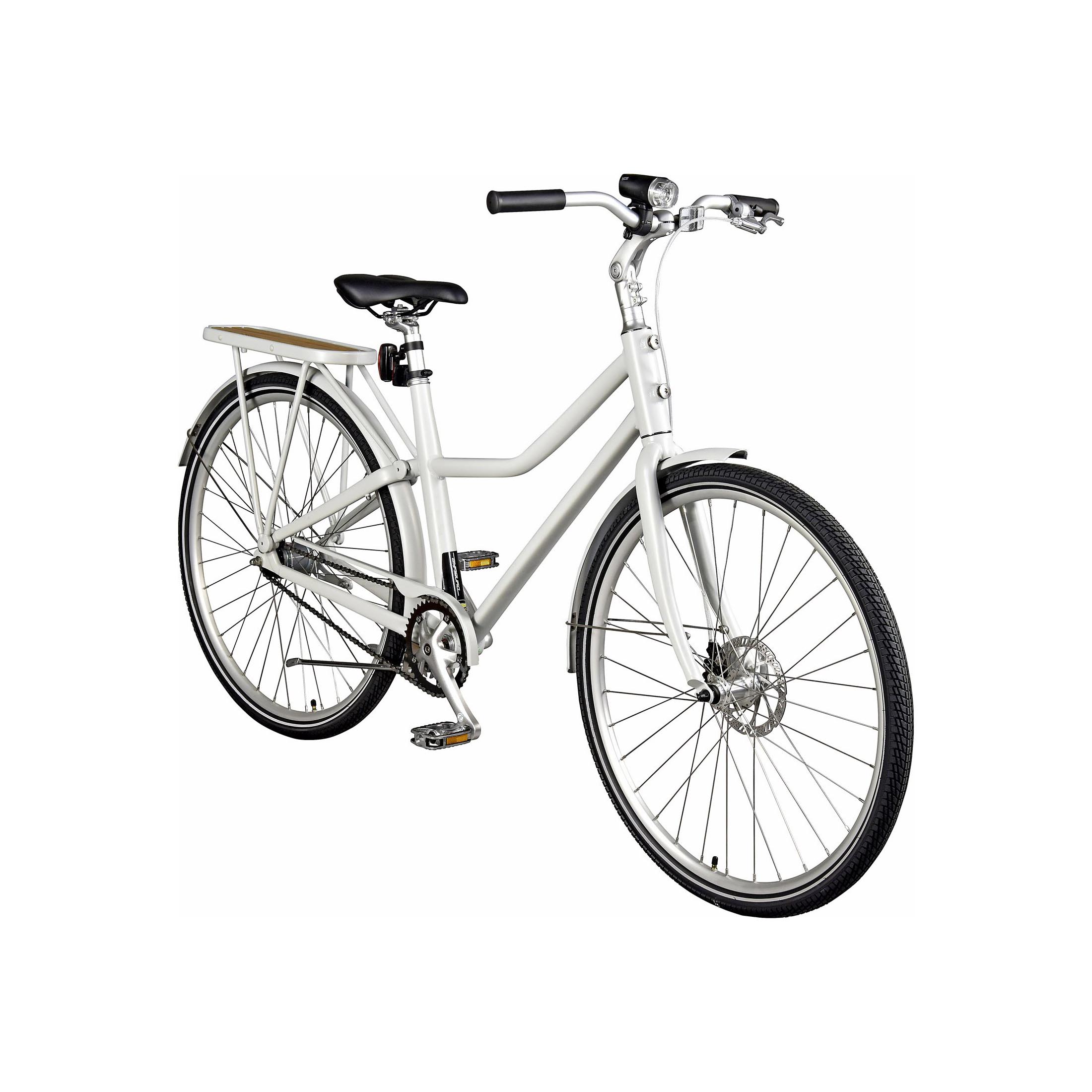 Dynabike City Bike mit Hinterradgepäckträger Trapez 26" weiß