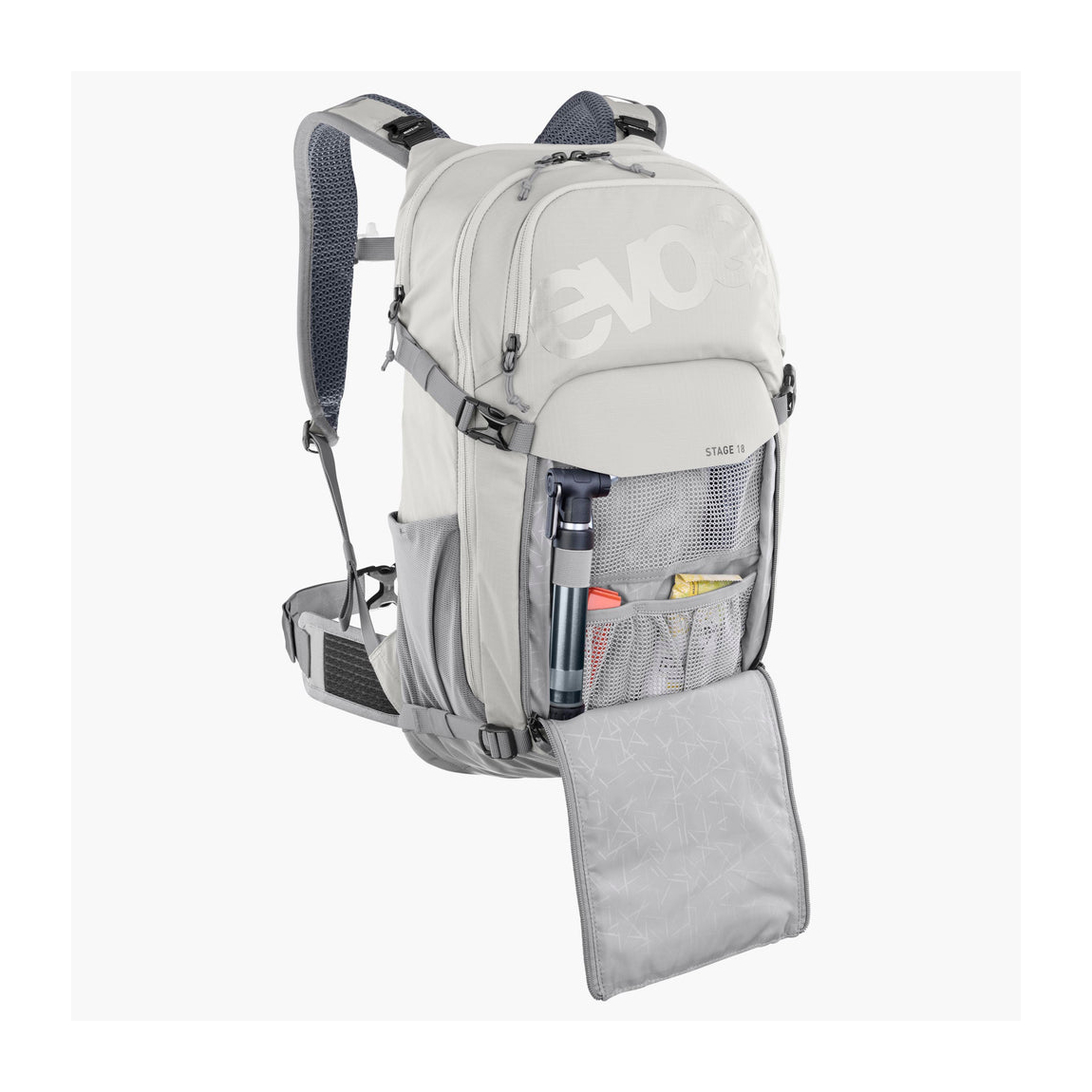 Evoc Stage 18 Fahrradrucksack grau-weiß