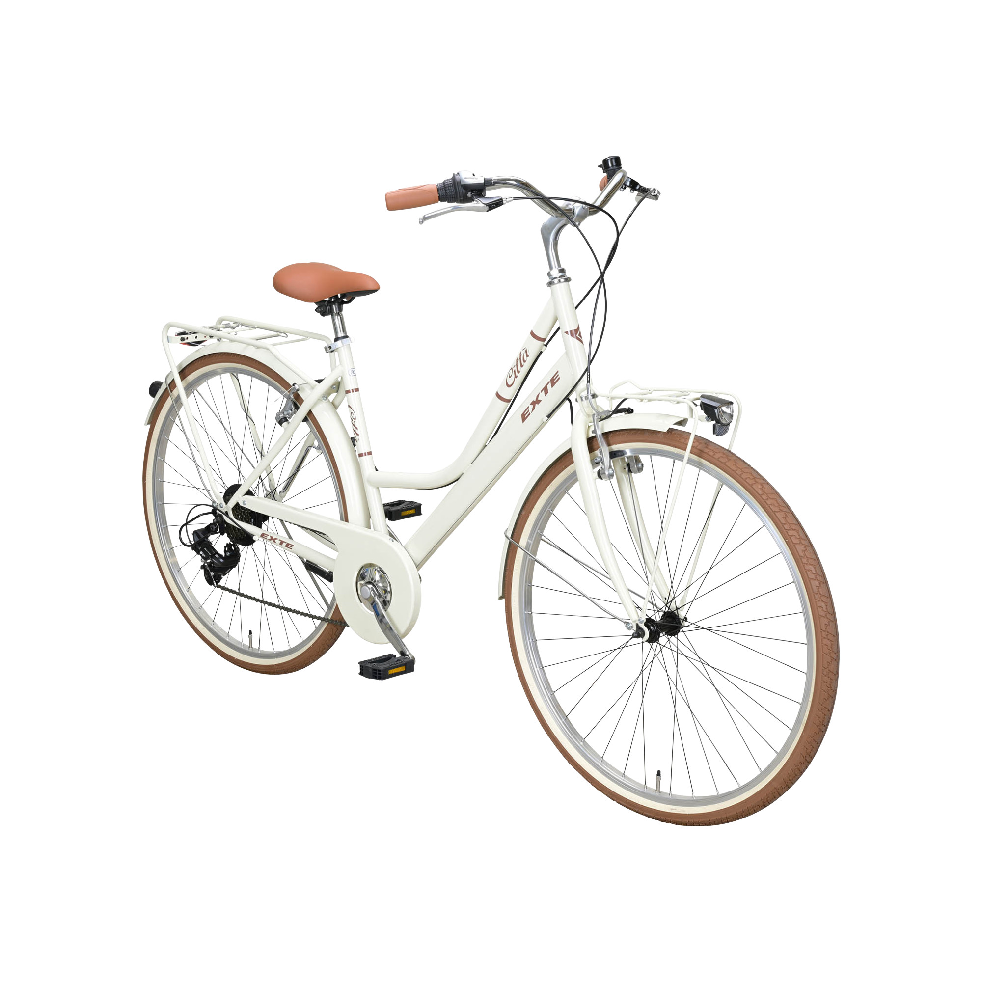 EXTE Citta City Bike Tiefeinsteiger 28" weiß