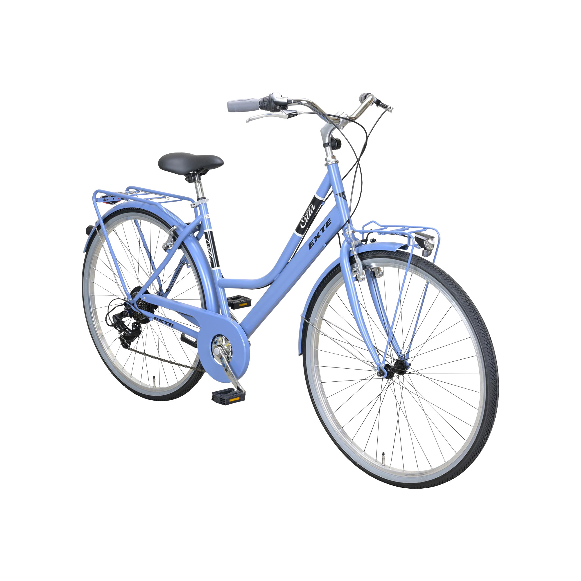EXTE Citta City Bike Tiefeinsteiger 28" blau