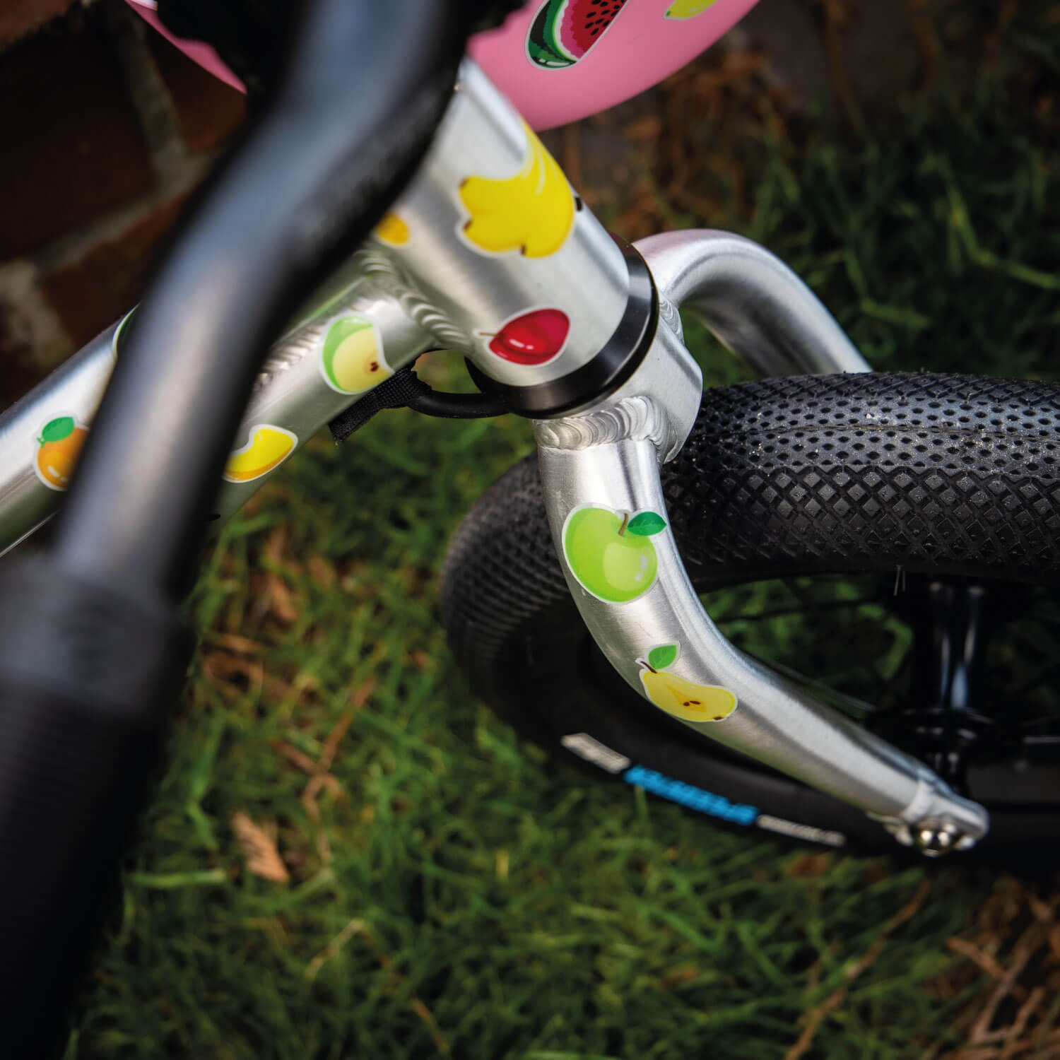 Farbviereck Fahrradaufkleber Reflex Obst