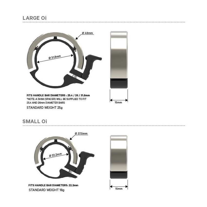 Knog Oi Classic Large Fahrradklingel