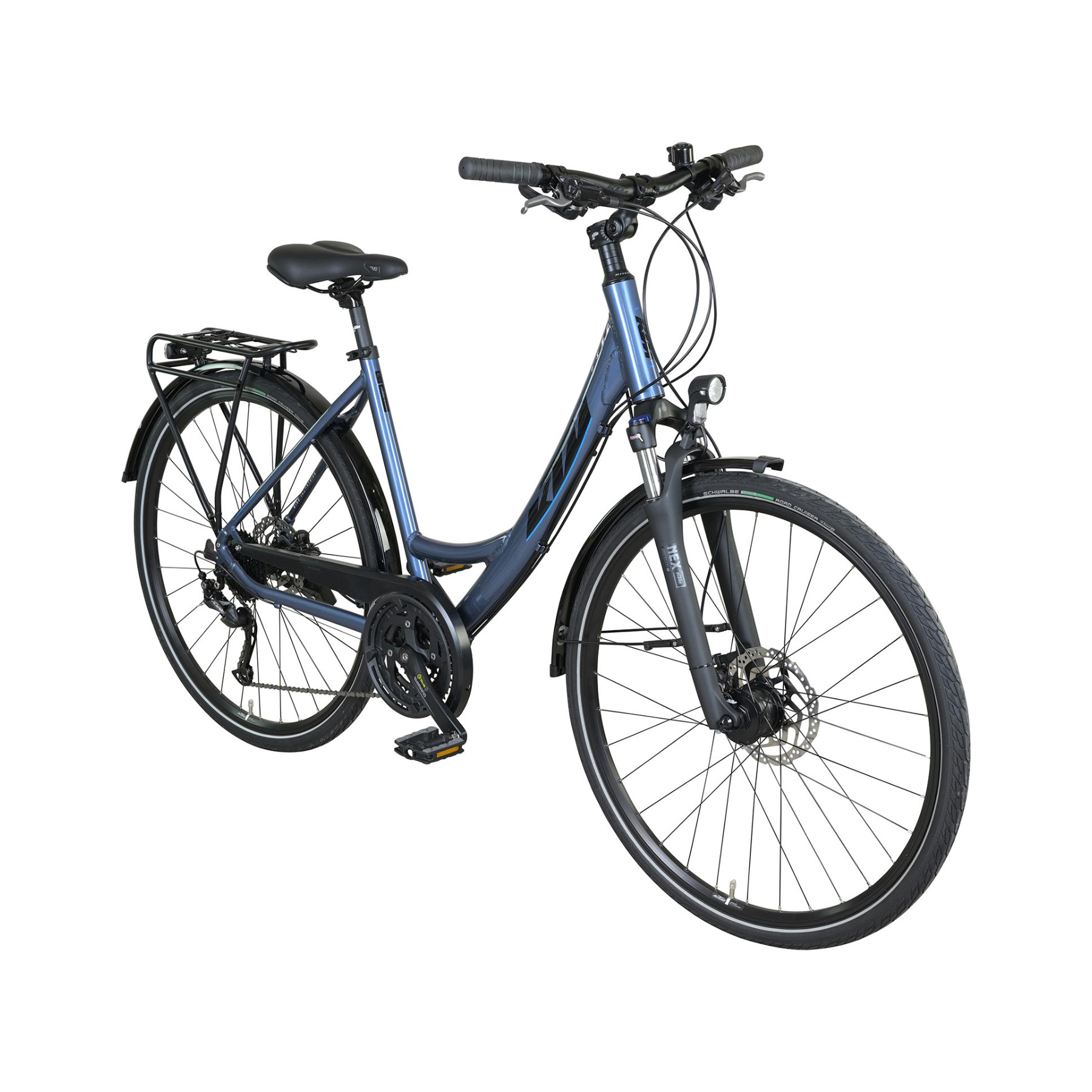 KTM Double Disc Trekkingrad Tiefeinsteiger 28" blau