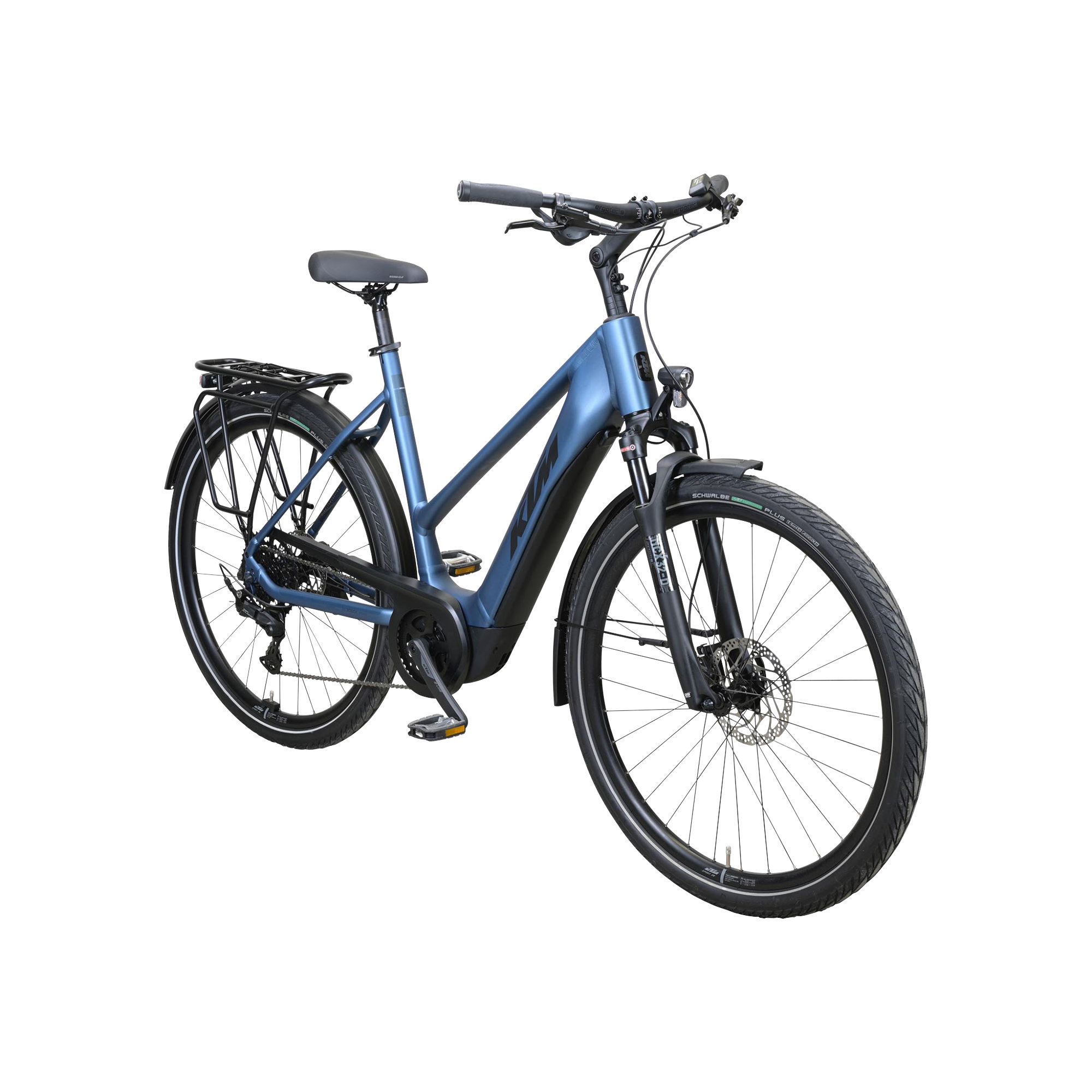KTM Macina Power 625 E-Bike Trekkingrad Trapez 28" blau