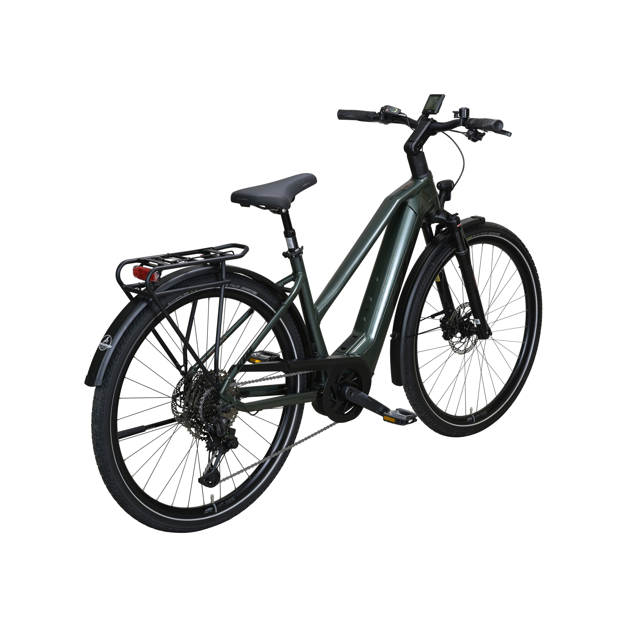 KTM Macina Ultimate Pro 750 Wh E-Bike Trekkingrad Trapez 28" grün
