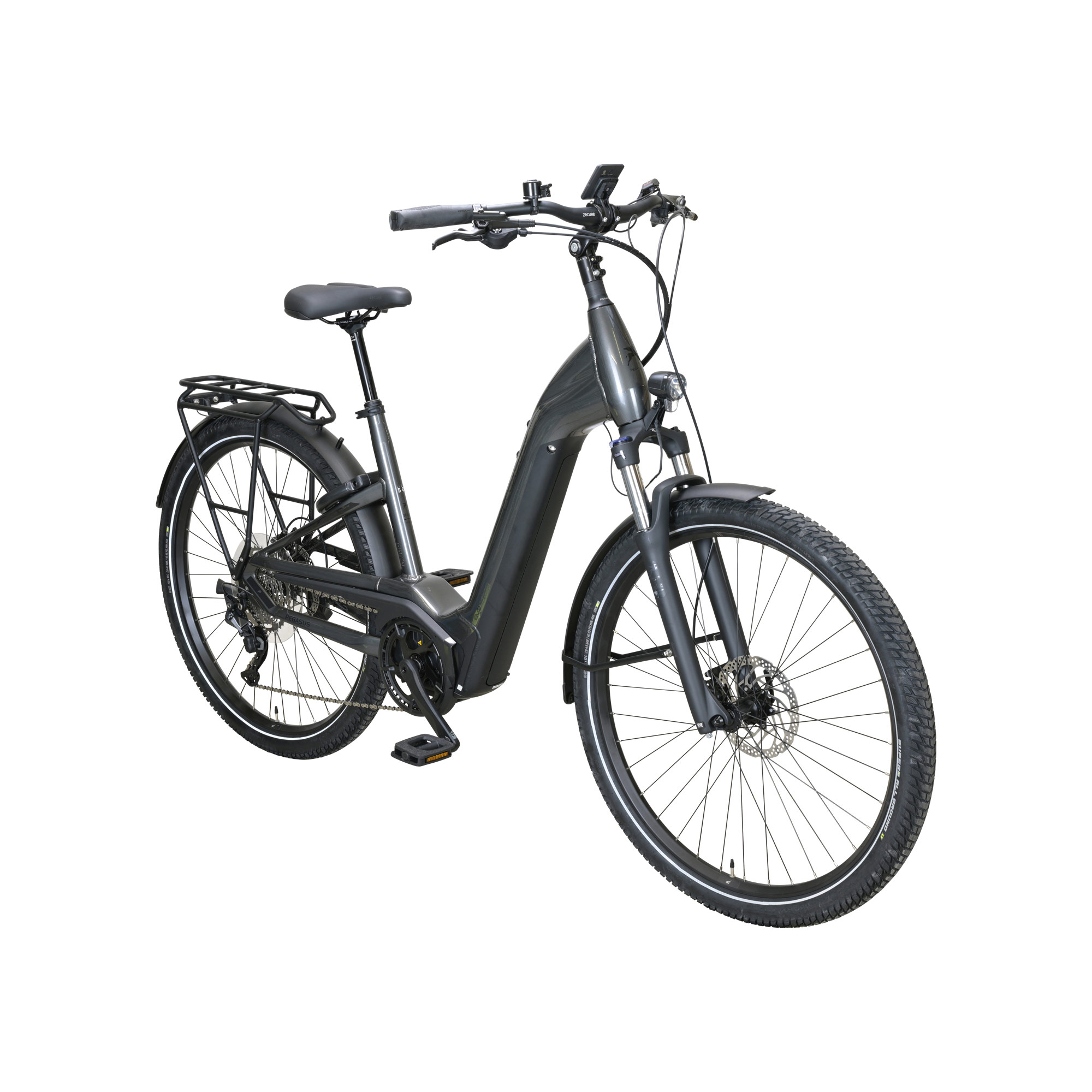 Pegasus Savino EVO 10 Lite E-Bike Trekkingrad Tiefeinsteiger 28" silber