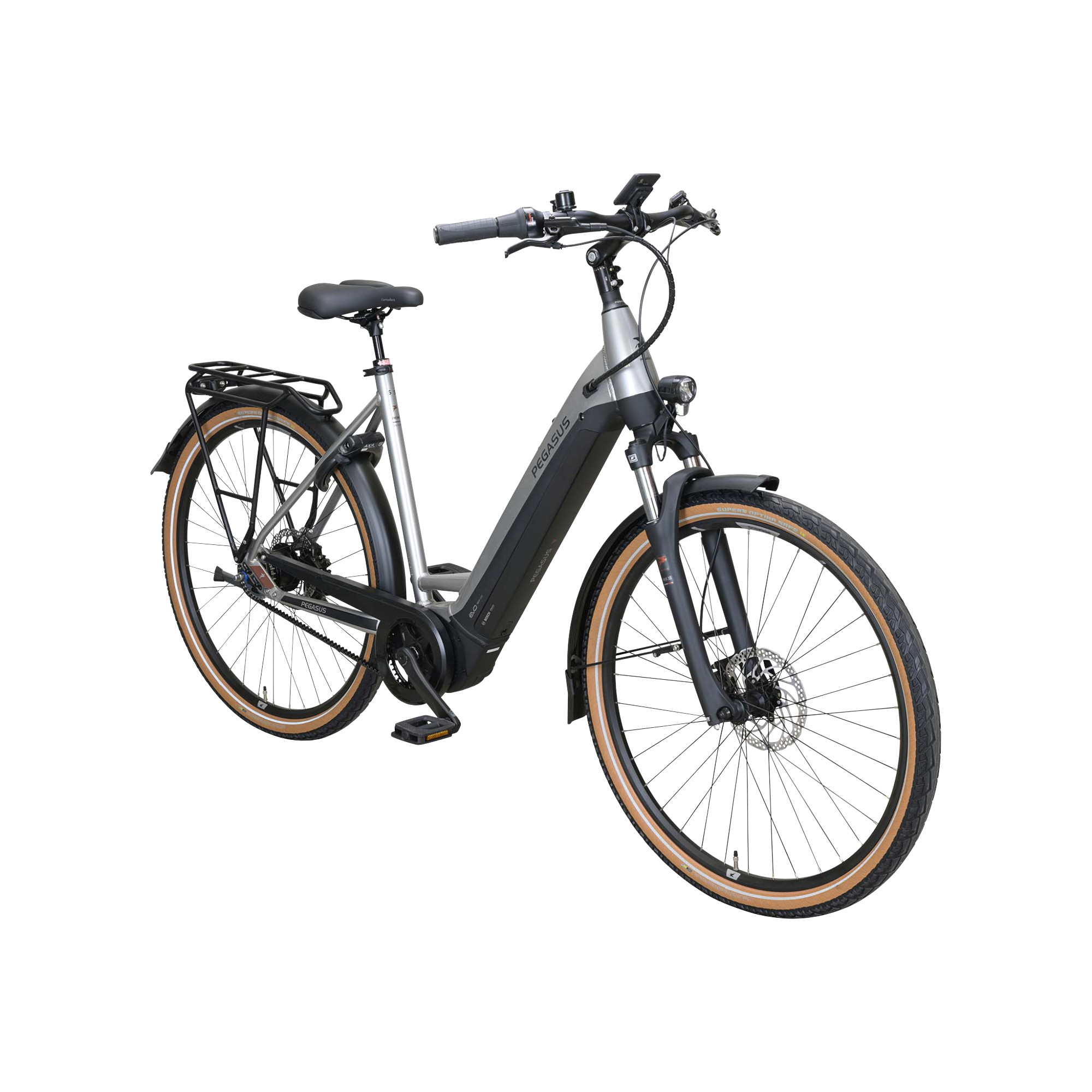 Pegasus Premio EVO 5F Belt E-Bike City Bike Tiefeinsteiger 28" silber