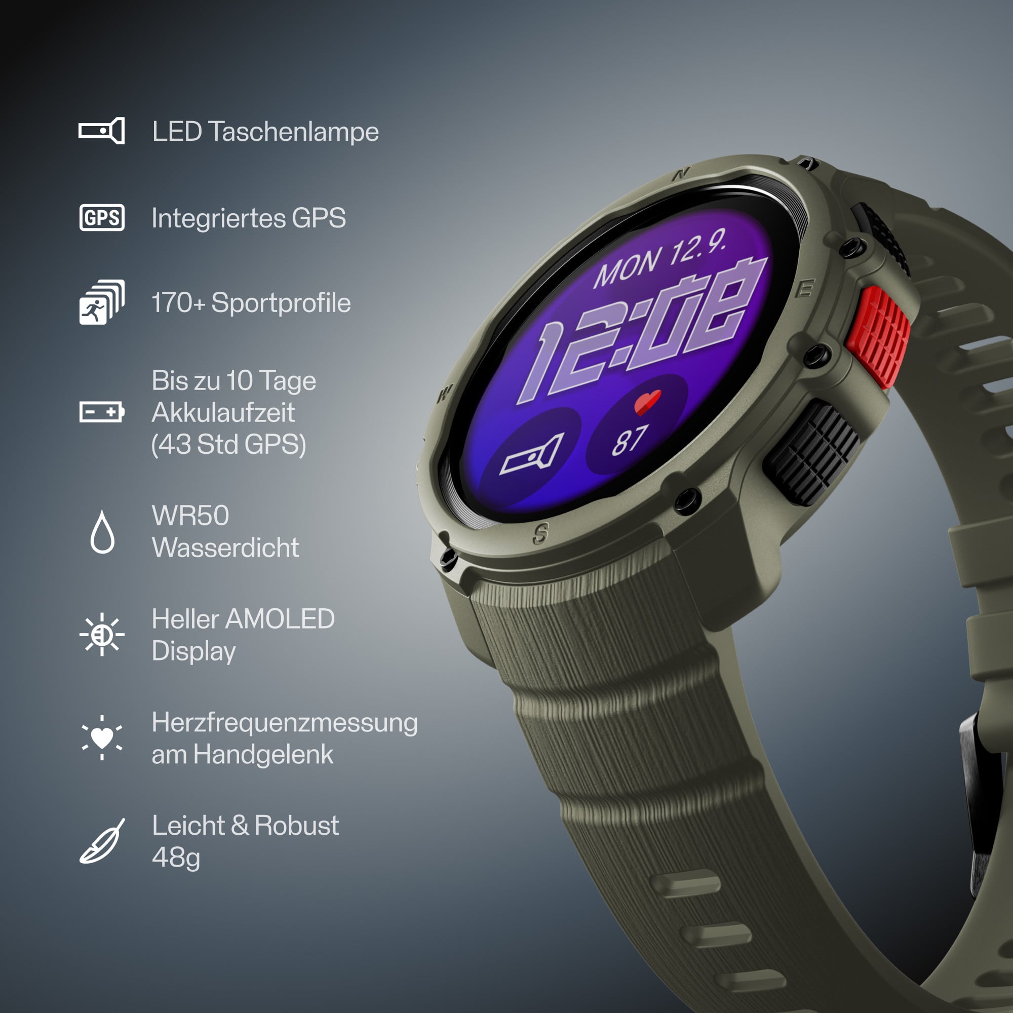 Polar Street X Sport Smartwatch grün