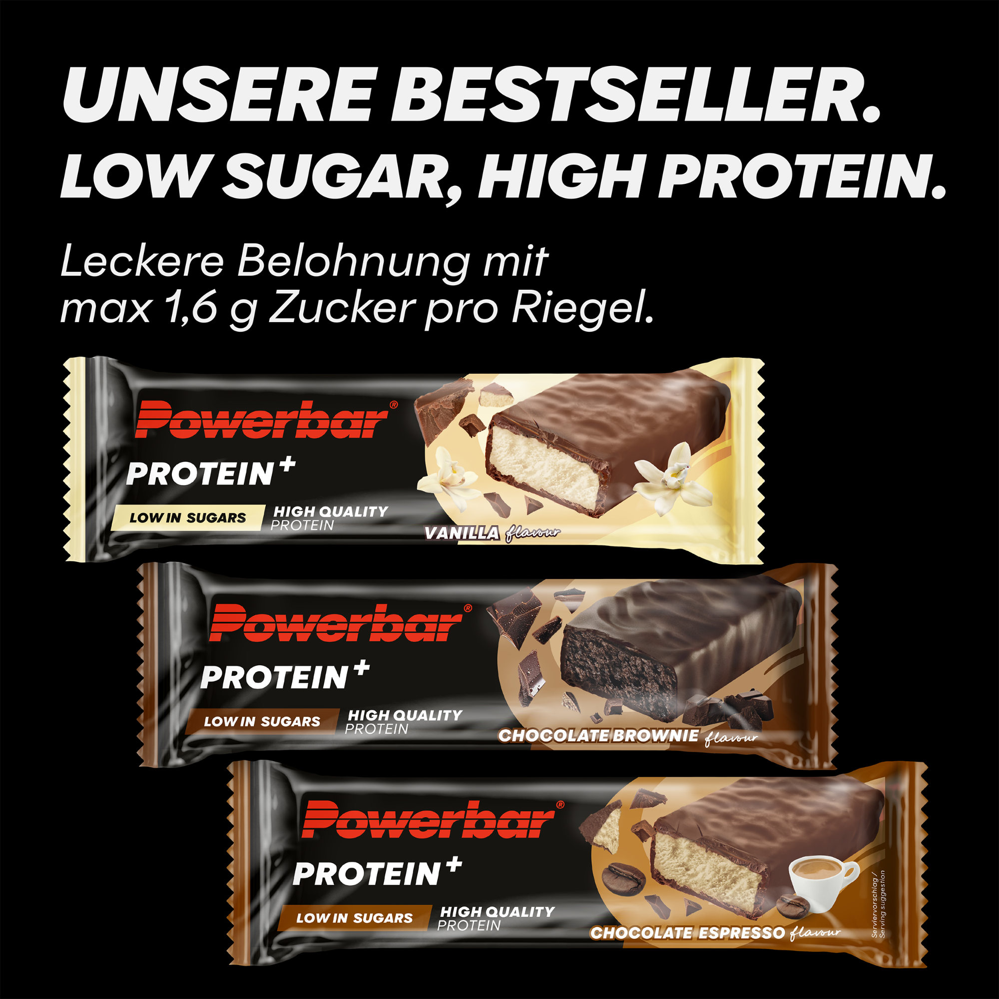 Powerbar Protein Plus Low in Sugars Eiweißriegel (35 g)