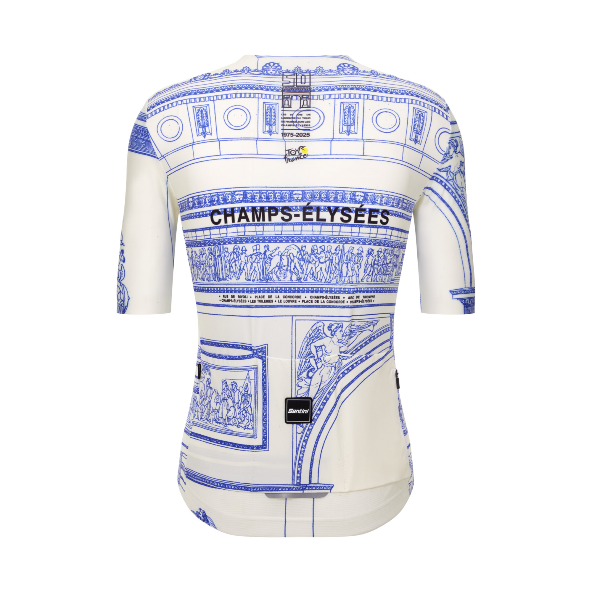 Santini Tour de France Arc de Triomphe Radtrikot kurzarm Herren