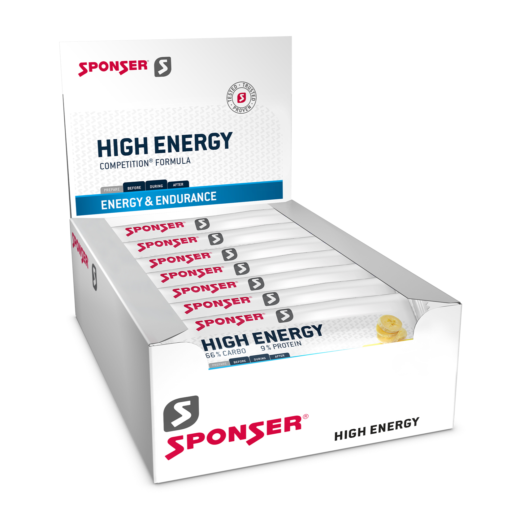 Sponser High Energy Bar Energieriegel Box (30 x 45 g)