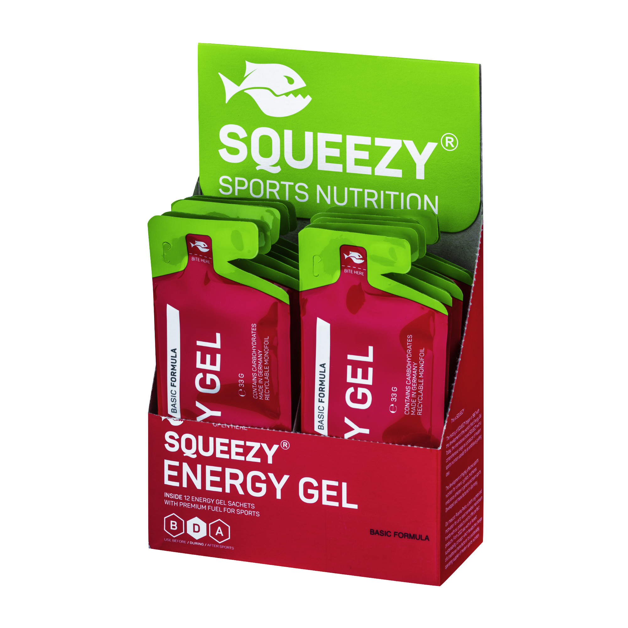 Squeezy Energy Gel vegan Box (12 x 30/33 g)