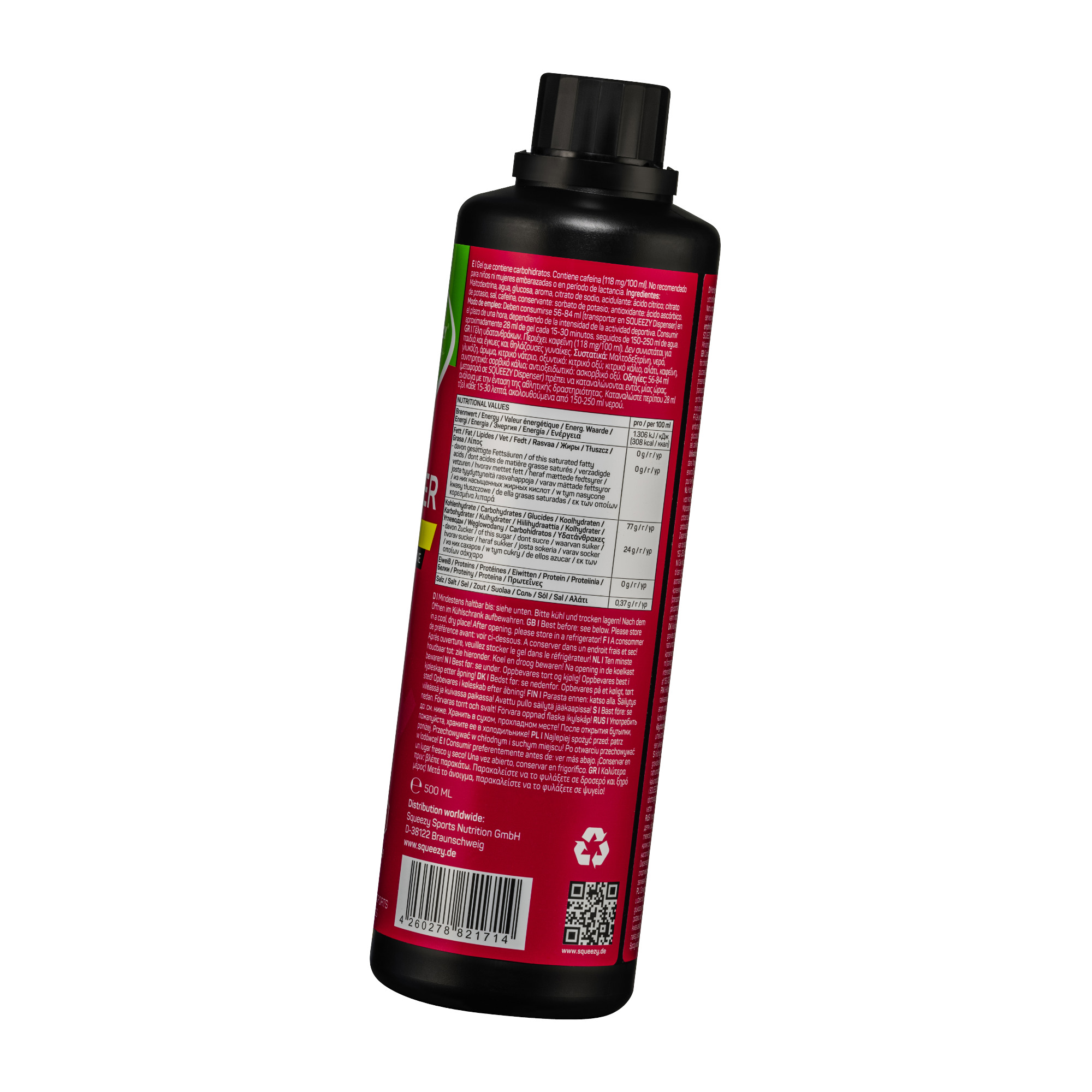 Squeezy Energy Gel vegan Refiller (500 ml)