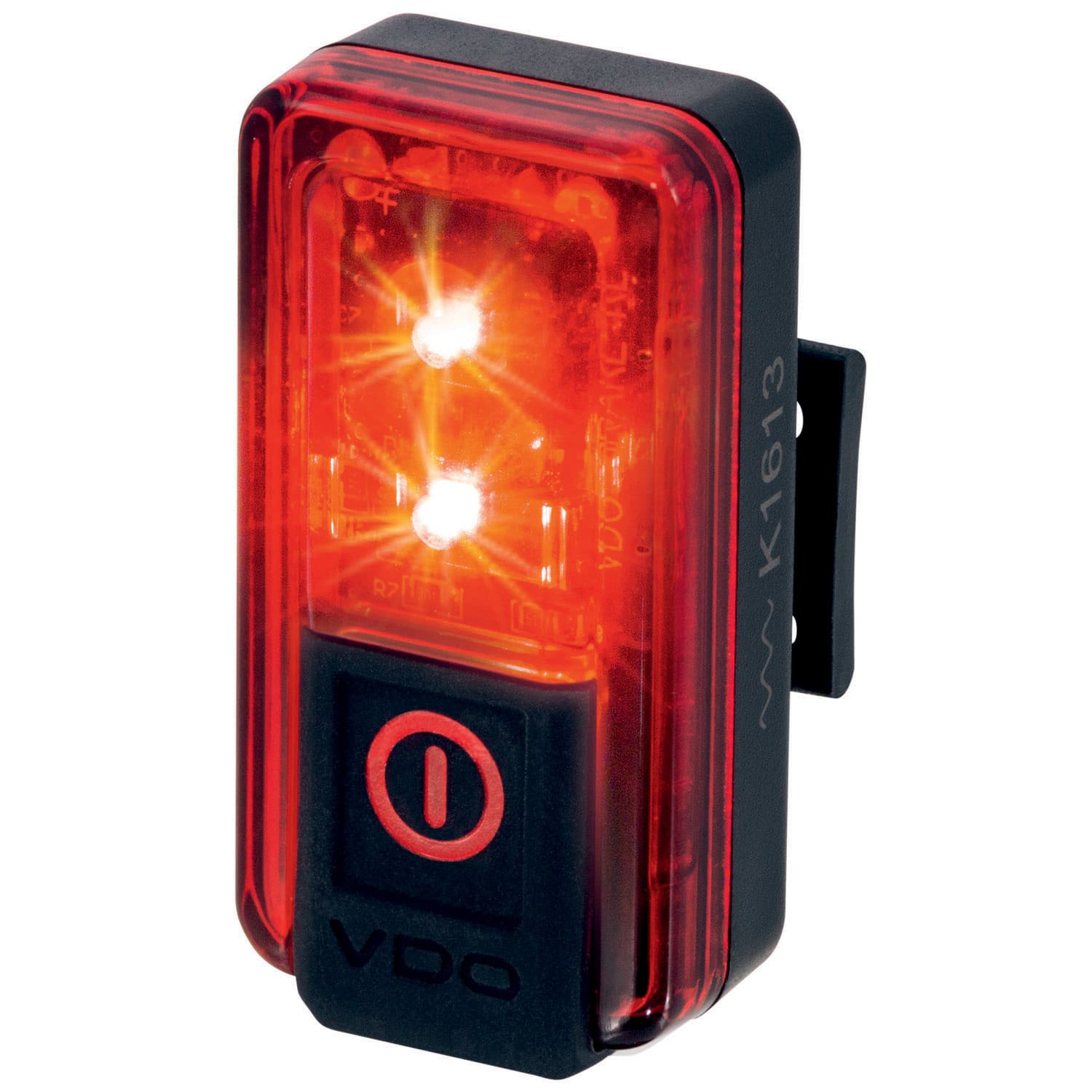 VDO Eco Light M90 Fahrrad-Scheinwerfer + Eco Light Red Plus Fahrrad-Rücklicht mit Bremslichtfunktion