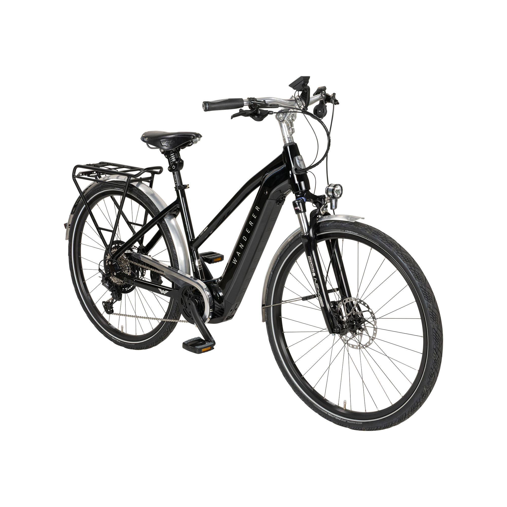 Wanderer E-Tourer I-12 E-Bike Trekkingrad Trapez 28" schwarz