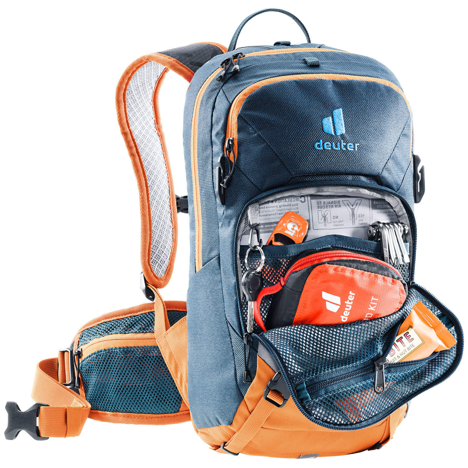 Deuter Attack 8 Junior Protektor-Rucksack arctic-mandarine