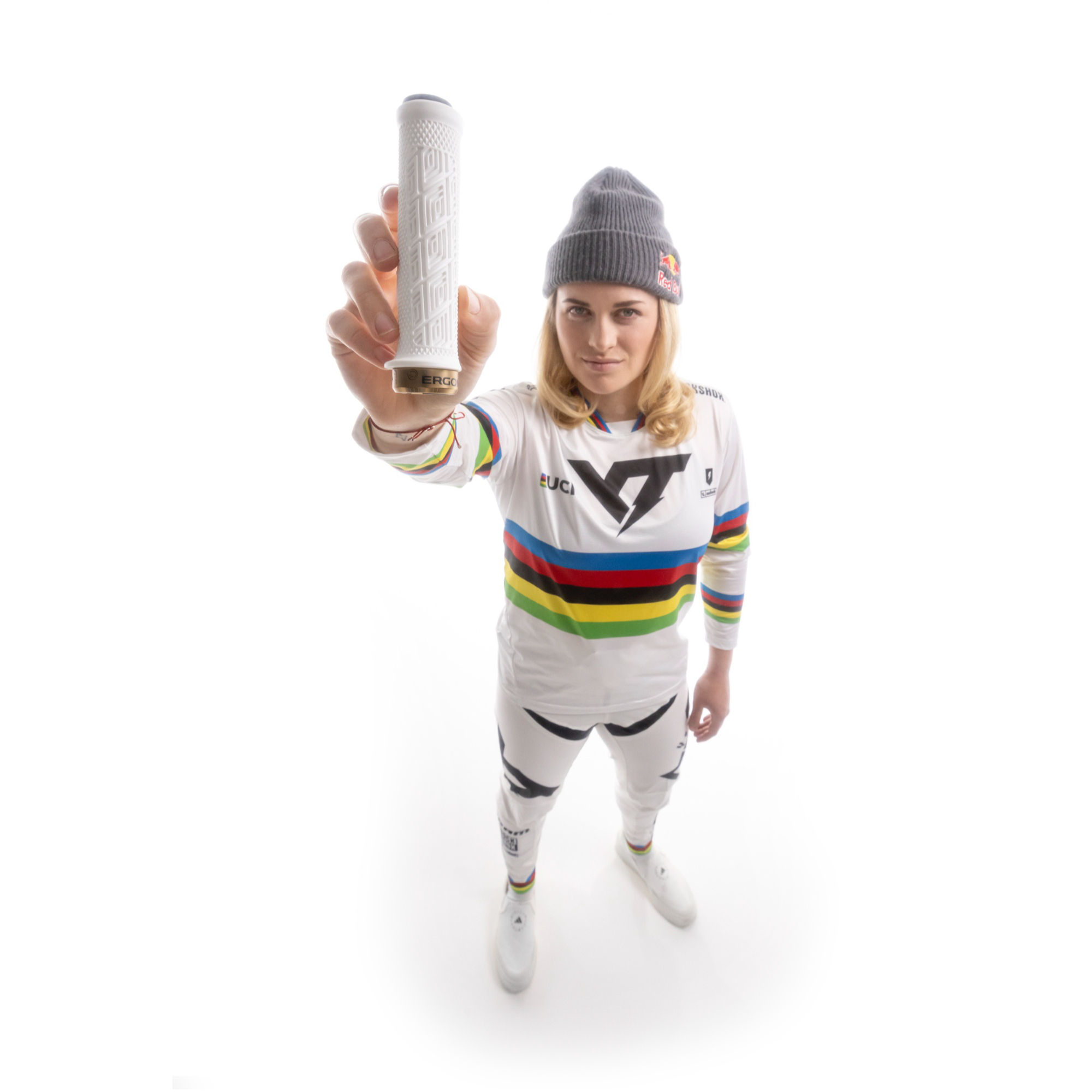 Ergon GDH Team Lock-On Vali Höll Edition Fahrradgriffe weiß