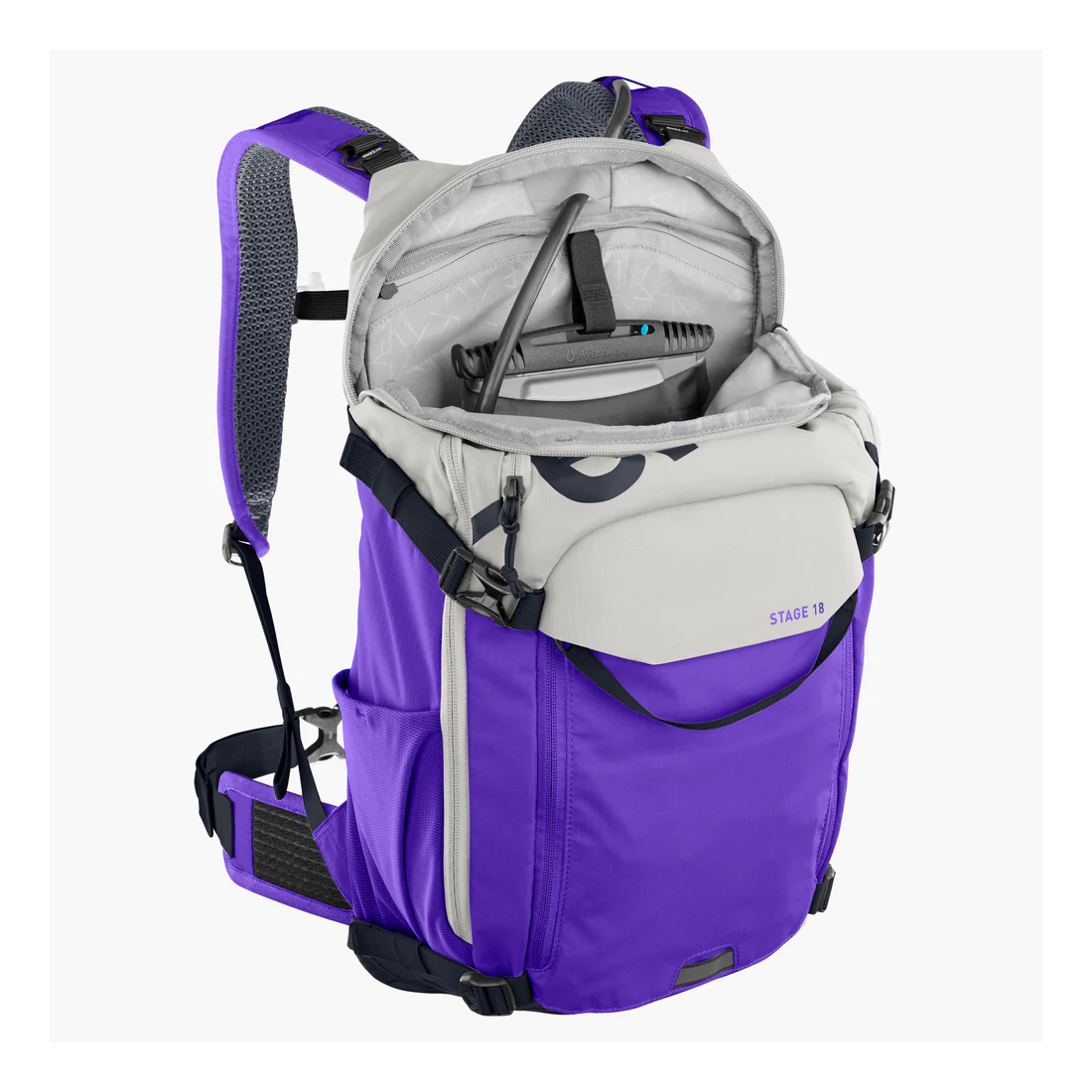 Evoc Stage 18 Fahrradrucksack grau-lila
