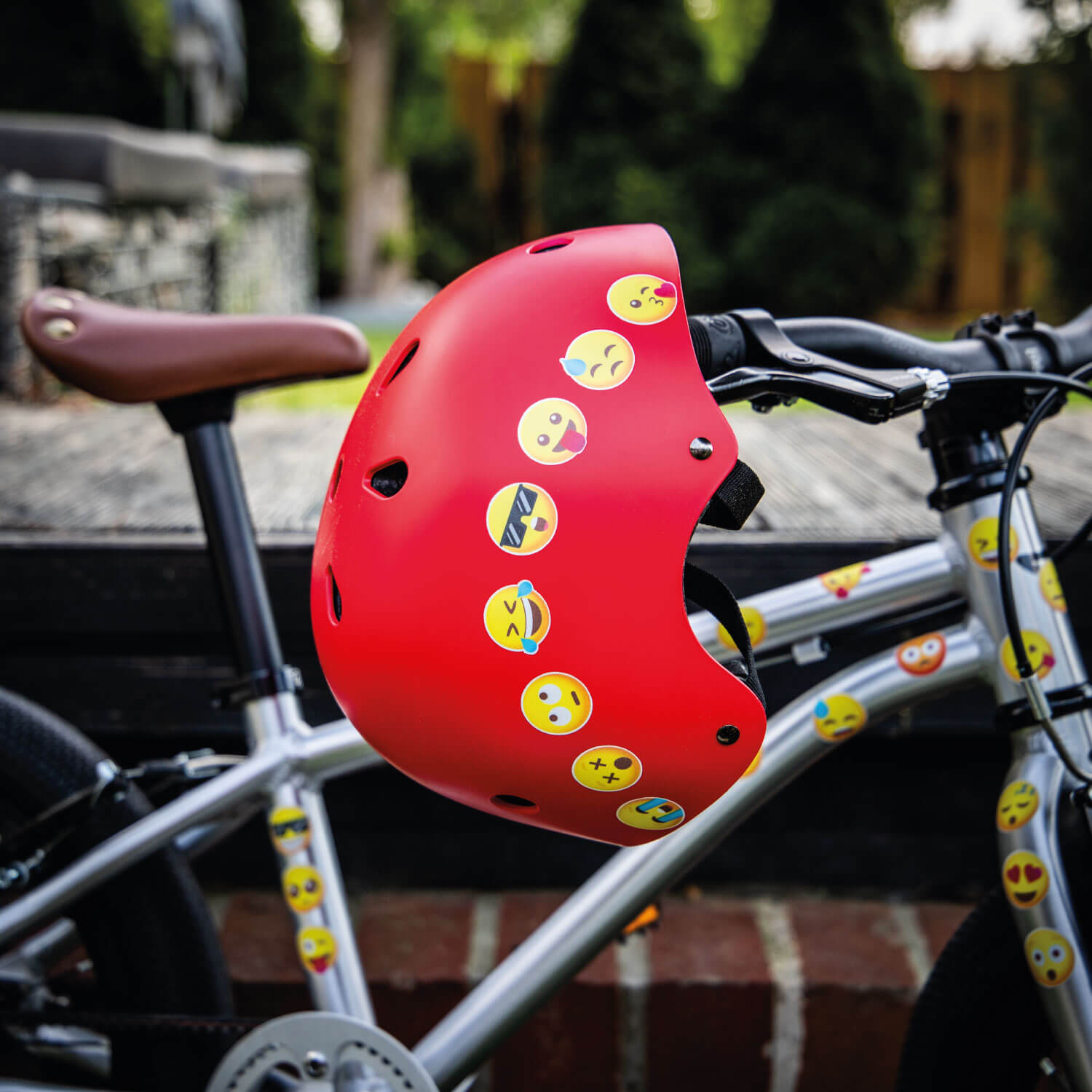 Farbviereck Fahrradaufkleber Reflex Smilies