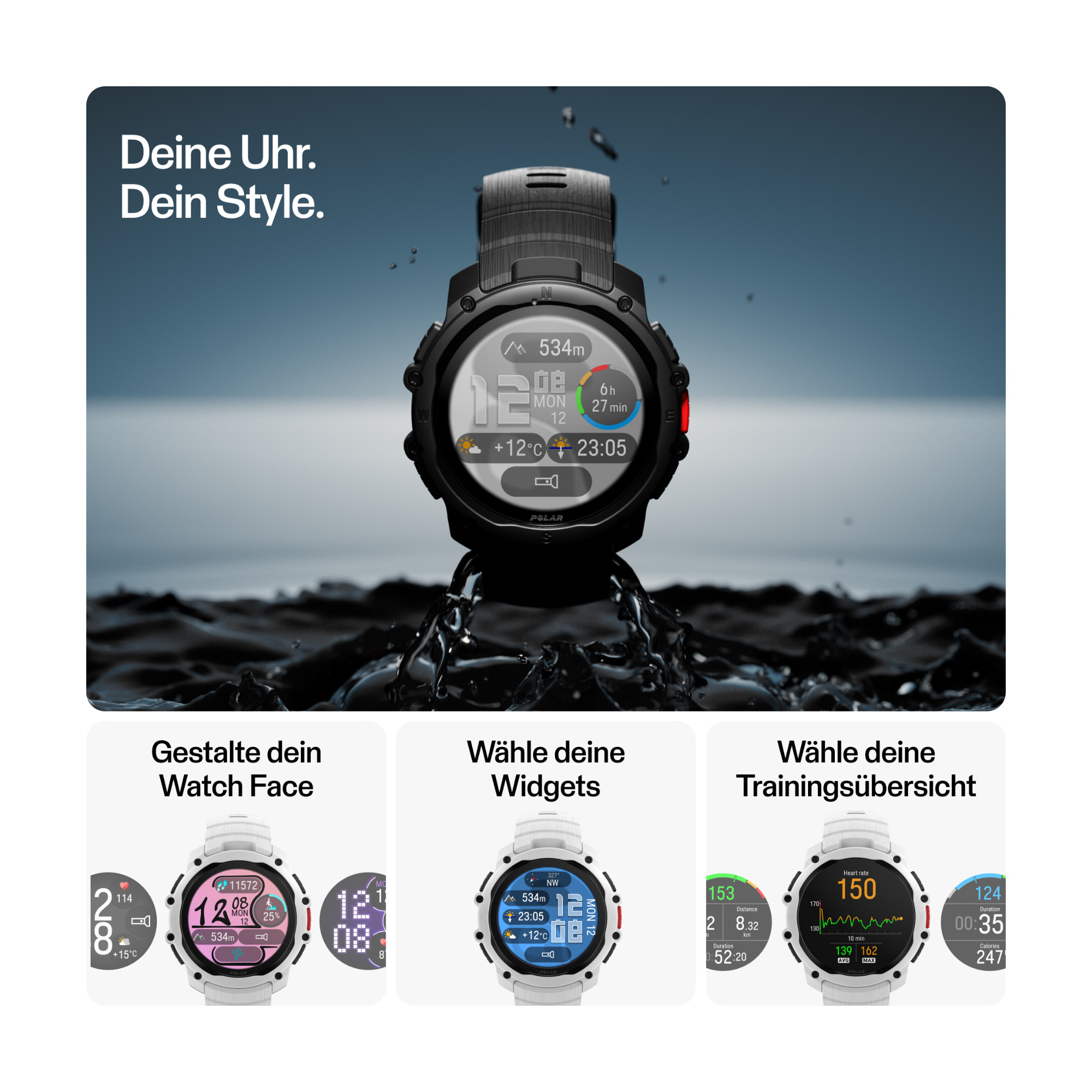 Polar Street X Sport Smartwatch weiß