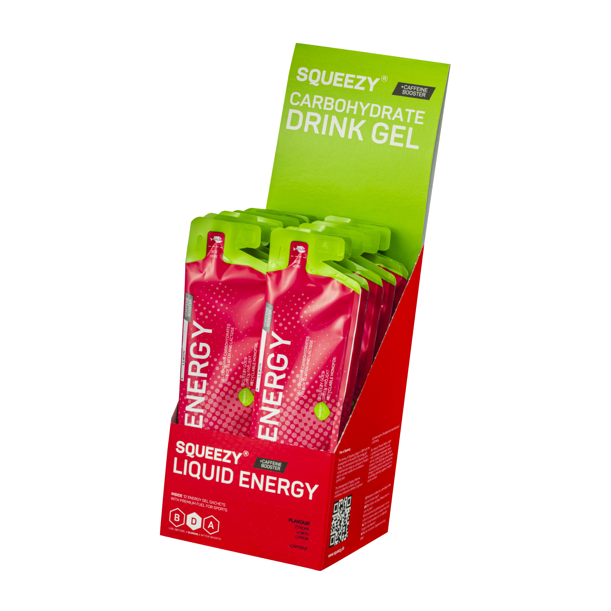 Squeezy Liquid Energy Gel vegan Box (12 x 60 ml)