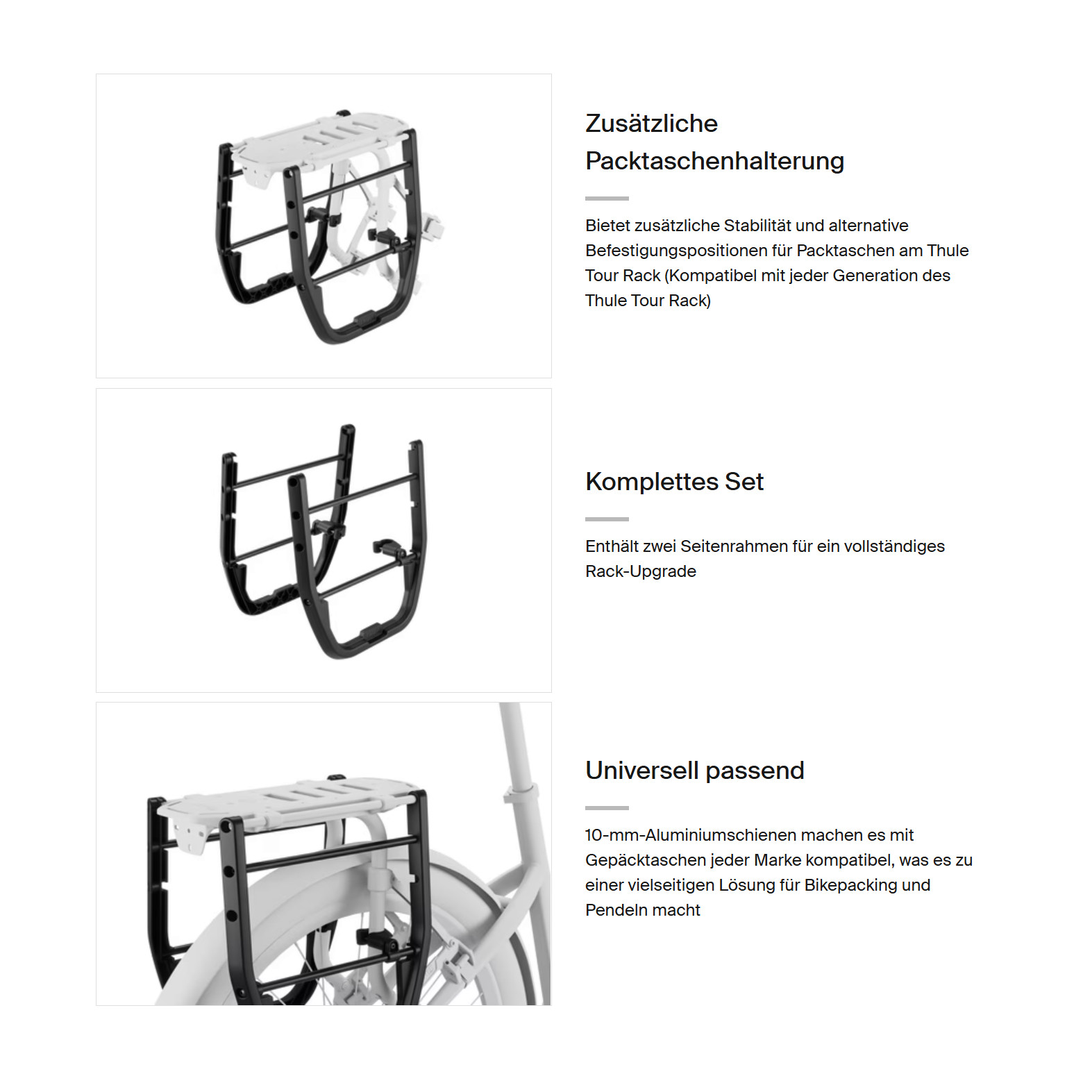 Thule side frames set Seitenrahmen Thule Tour Rack