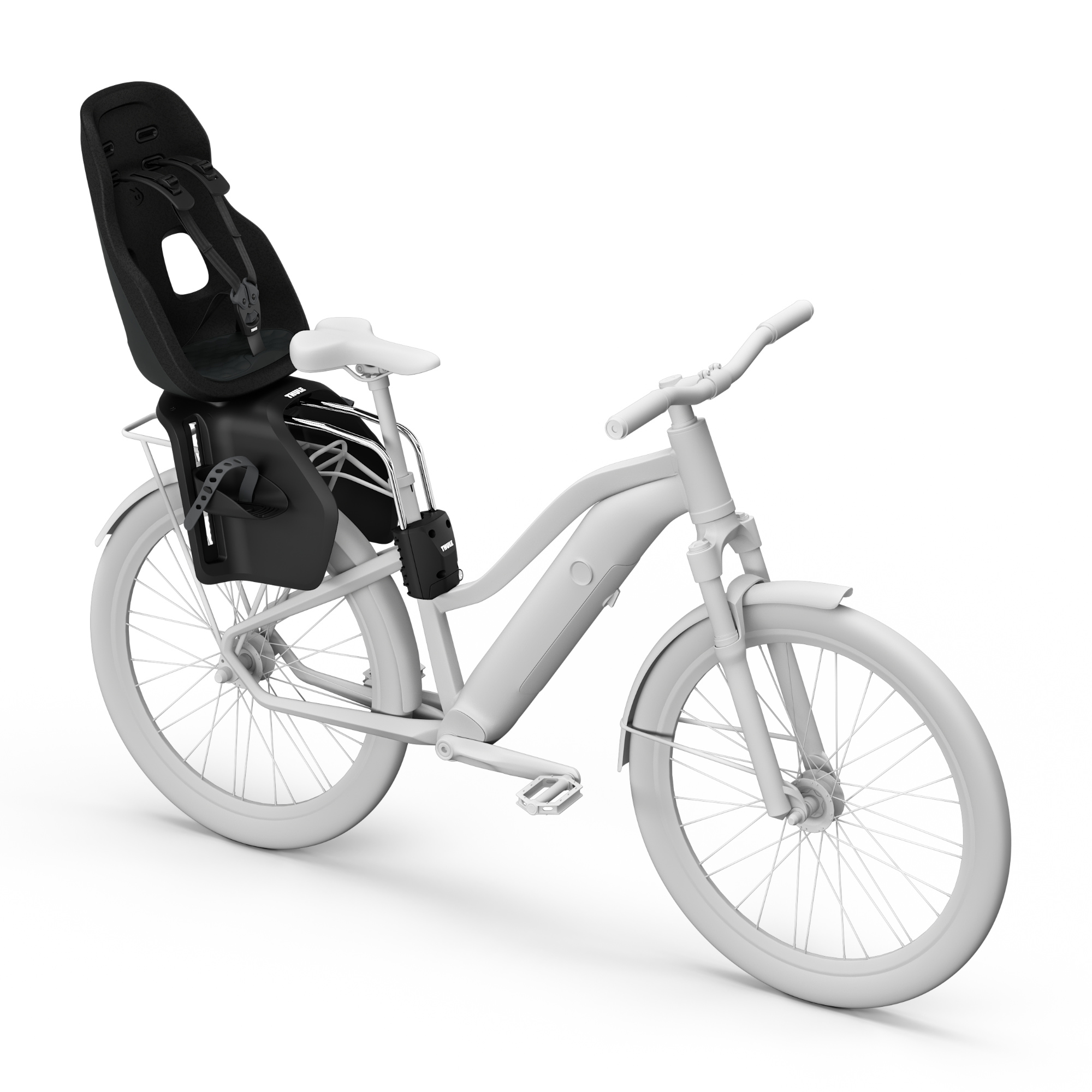 Thule Yepp Nexxt 2 Maxi Fahrrad-Kindersitz hinten Rahmenmontage schwarz