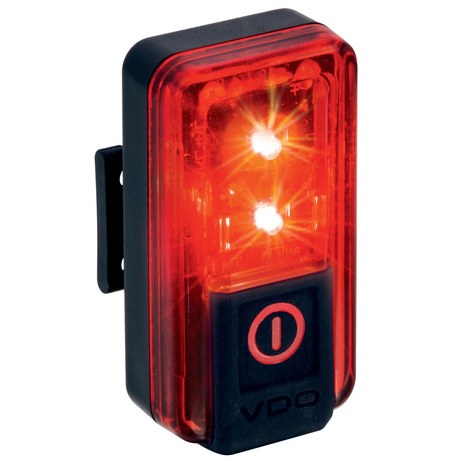 VDO Eco Light M90 Fahrrad-Scheinwerfer + Eco Light Red Plus Fahrrad-Rücklicht mit Bremslichtfunktion