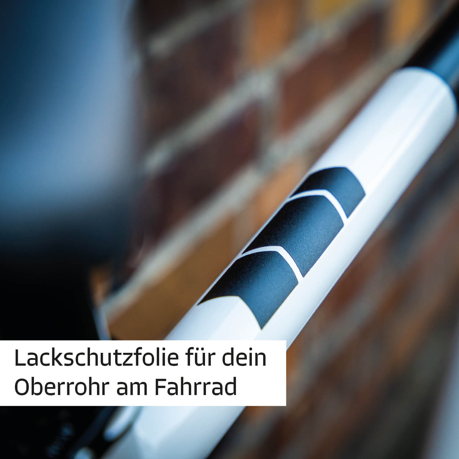 Farbviereck Fahrrad-Schutzaufkleber Set Mini schwarz