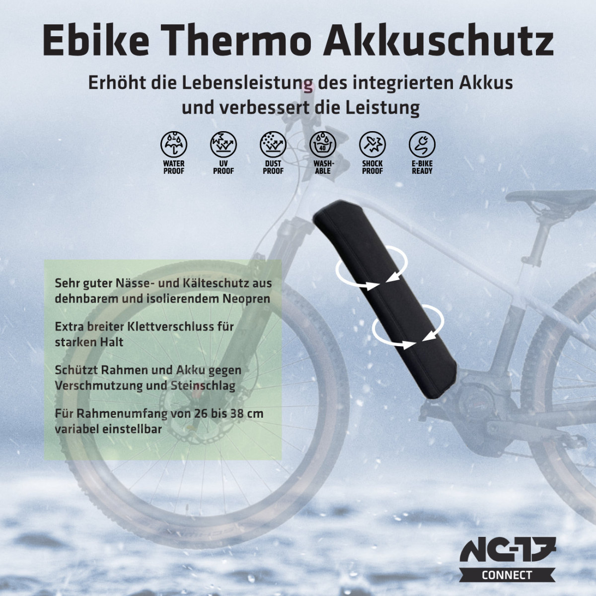 NC-17 Connect Batterie-Thermo-Cover 5.S 625 für E-Bike-Akku