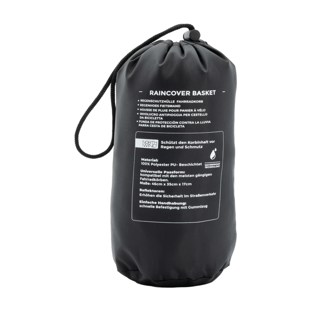 Northwind Raincover Basket Regenhaube für Fahrradkorb schwarz