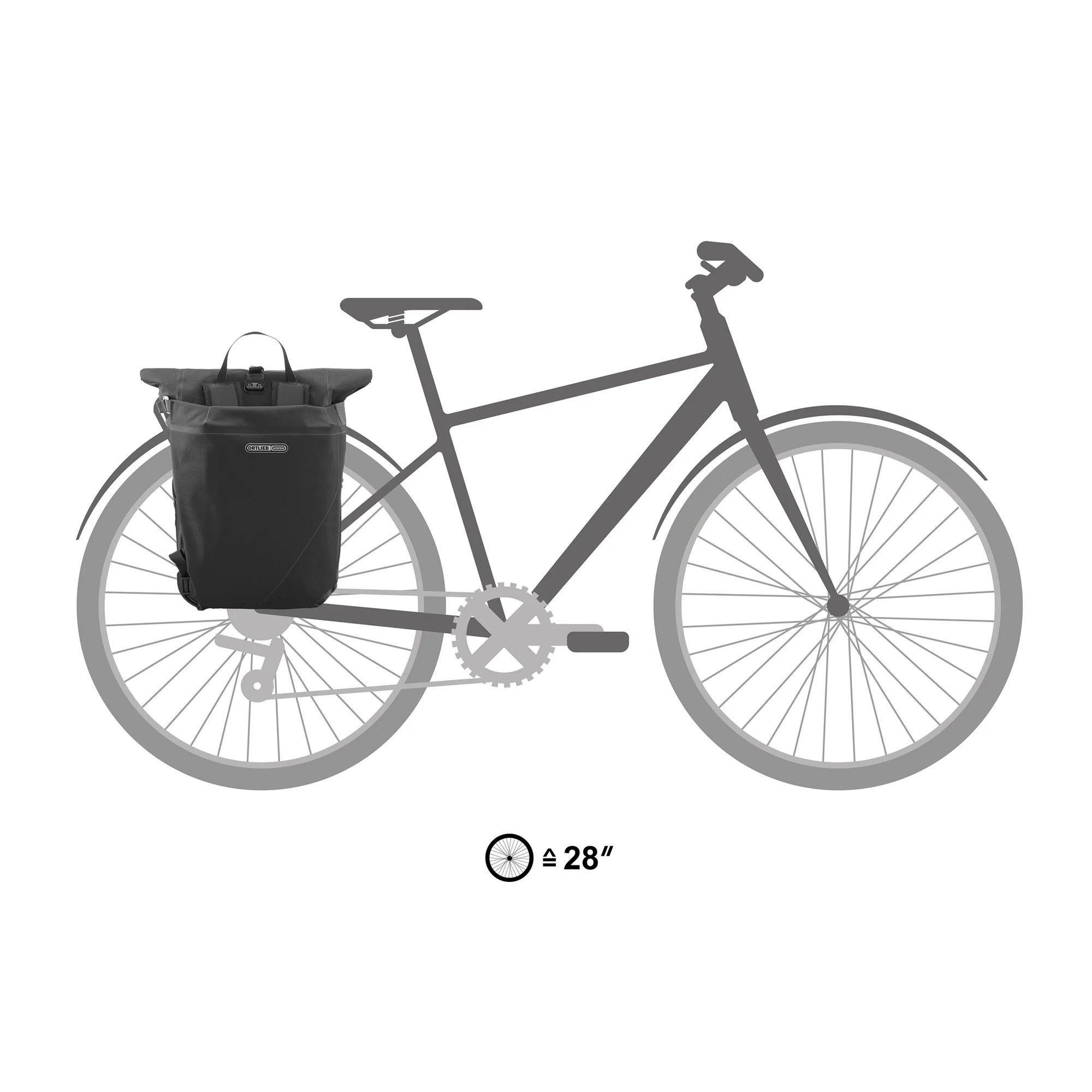 Ortlieb Vario Plus Fahrradtasche & Fahrradrucksack schwarz