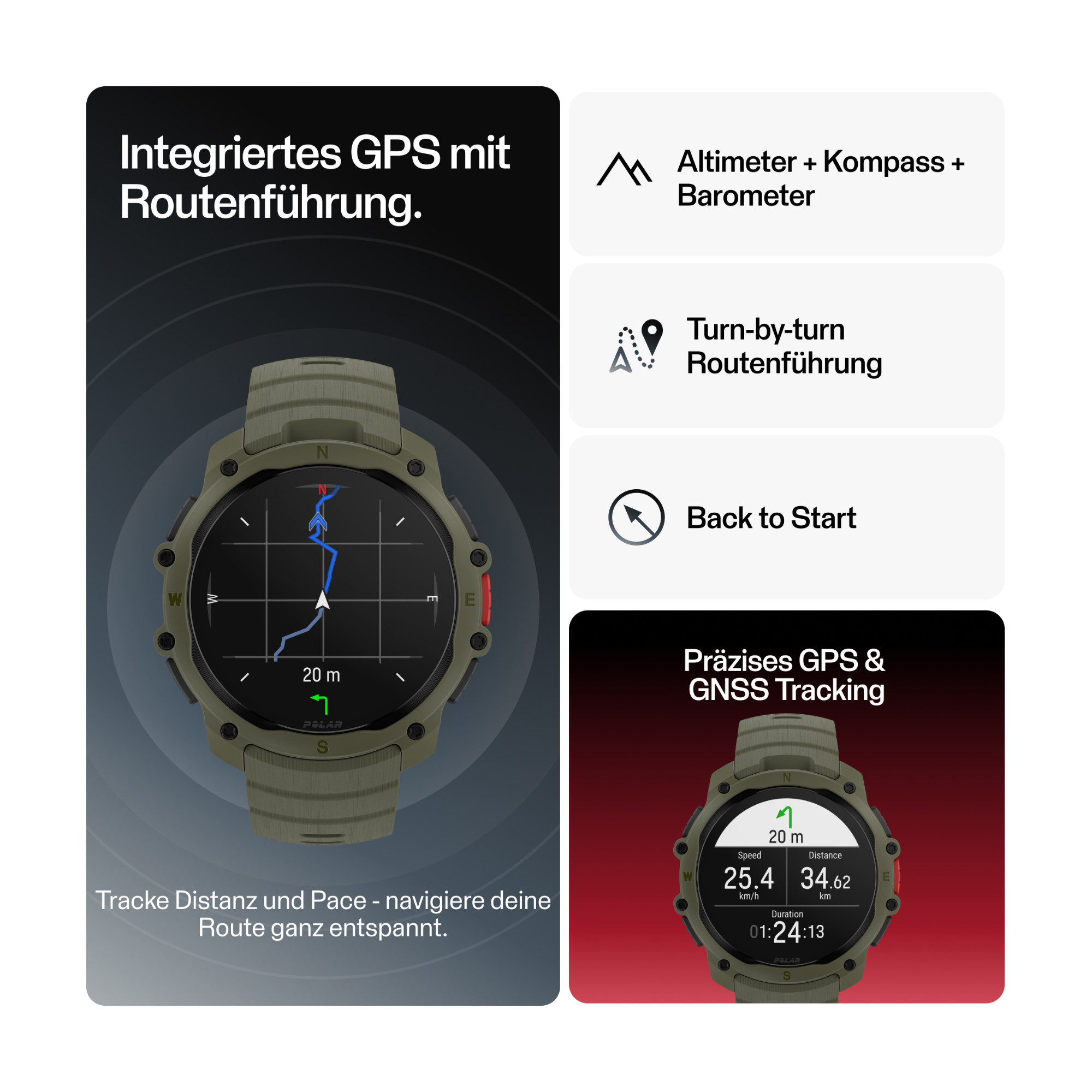 Polar Street X Sport Smartwatch grün