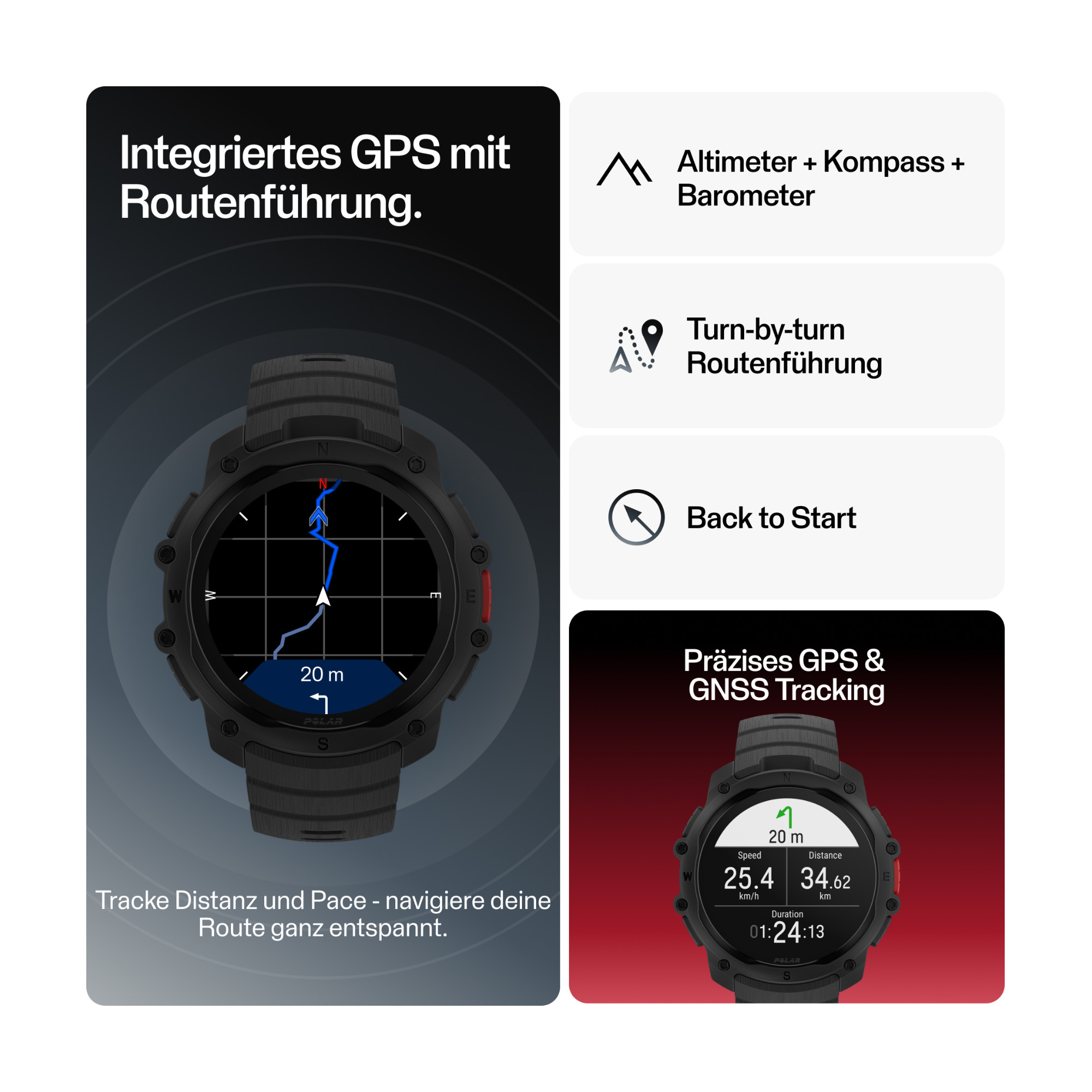 Polar Street X Sport Smartwatch schwarz