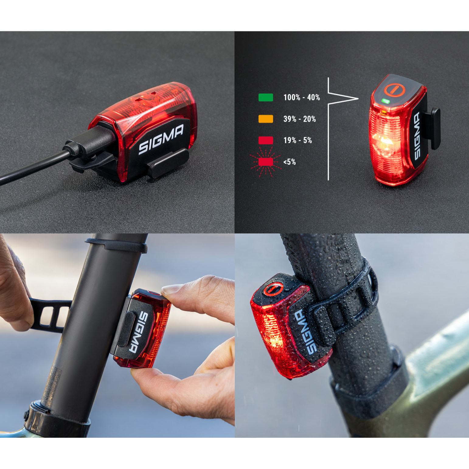 Sigma Aura 70 + Hiro 30 Fahrrad Licht Set