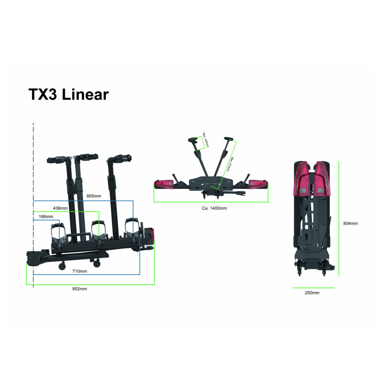 Spinder TX3 Linear Fahrradträger Anhängerkupplung