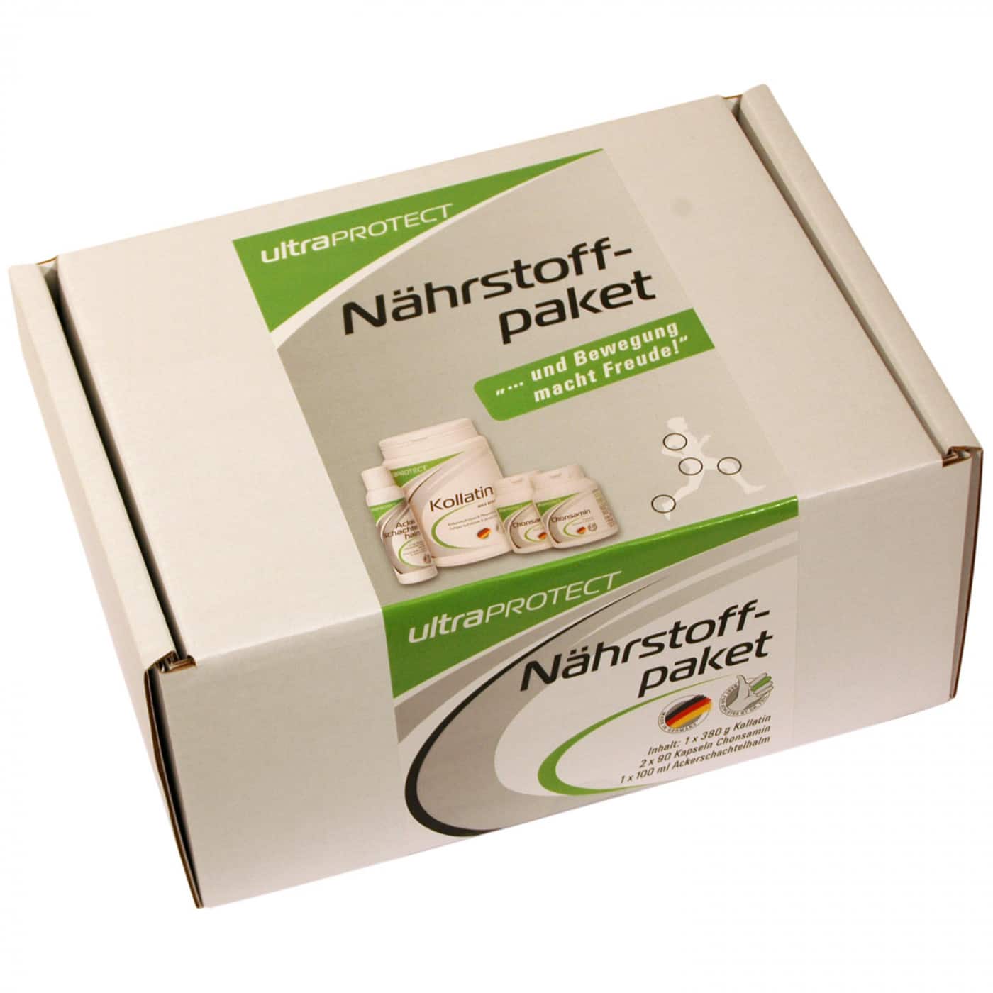 Ultrasports Ultraprotect Nährstoffpaket für Gelenke (380 g + 120 g + 100 ml)