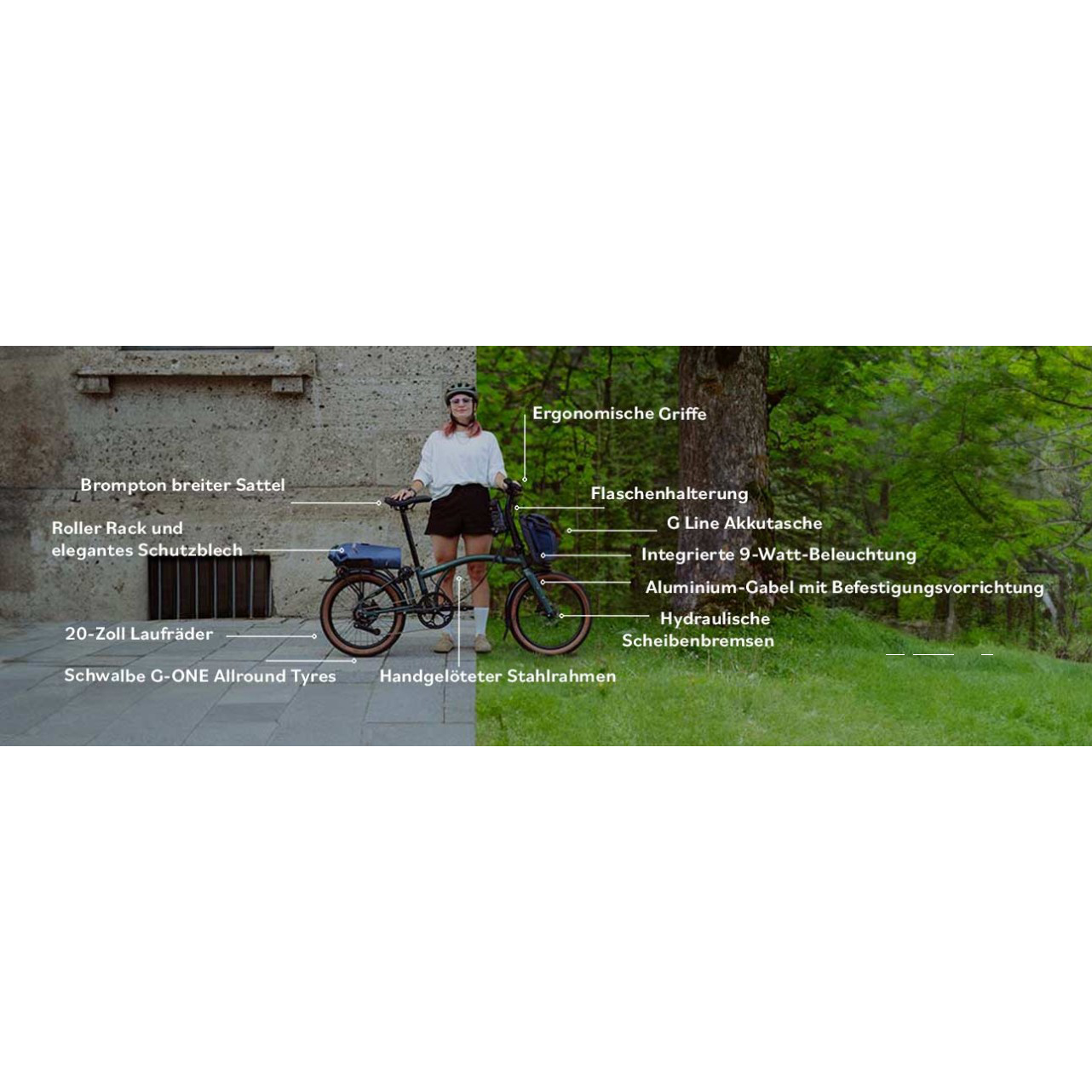 Brompton Electric G-Line G4 E-Bike Faltrad 20" grün